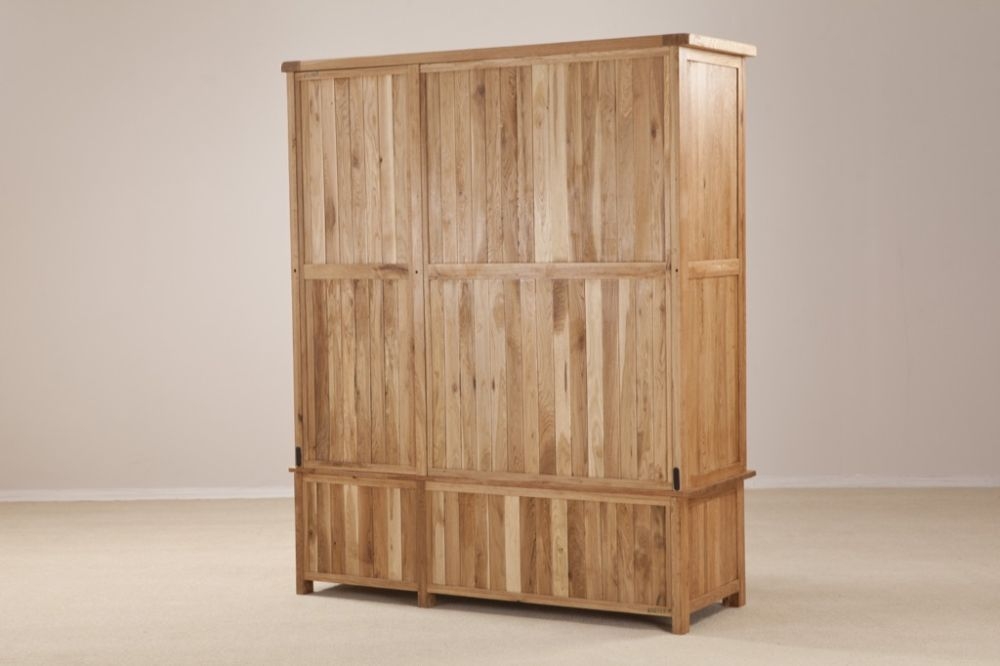 Kent Oak 3 Door 2 Drawer Wardrobe