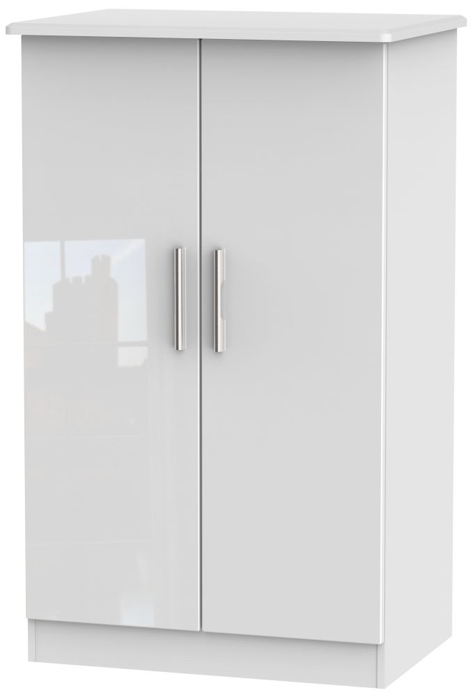 Knightsbridge White Gloss Midi Wardrobe