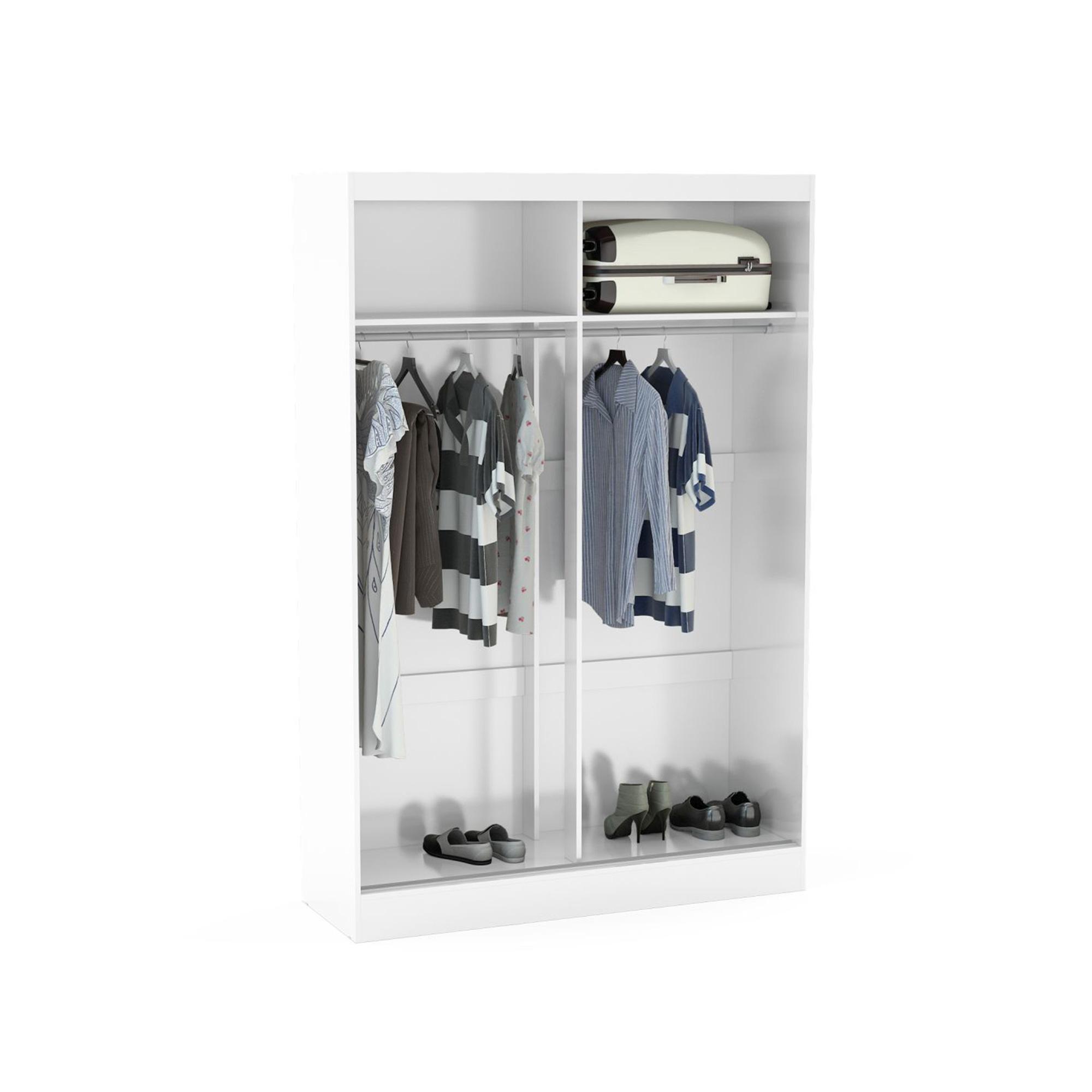 Lynx Sliding Mirror Wardrobe - 2 Door - White Gloss