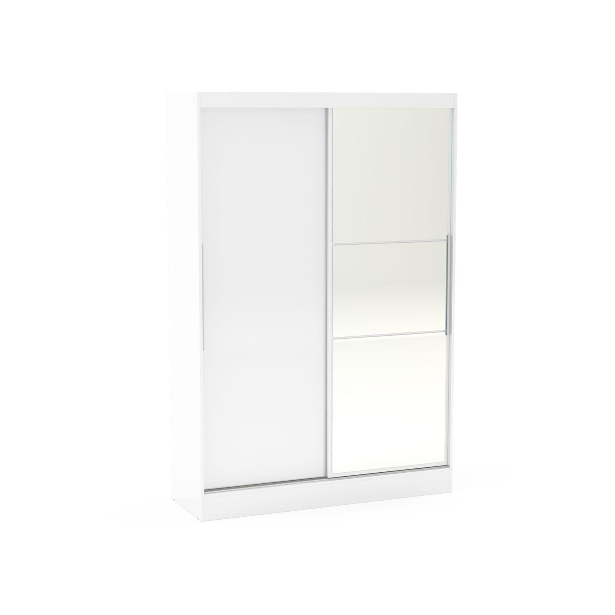 Lynx Sliding Mirror Wardrobe - 2 Door - White Gloss