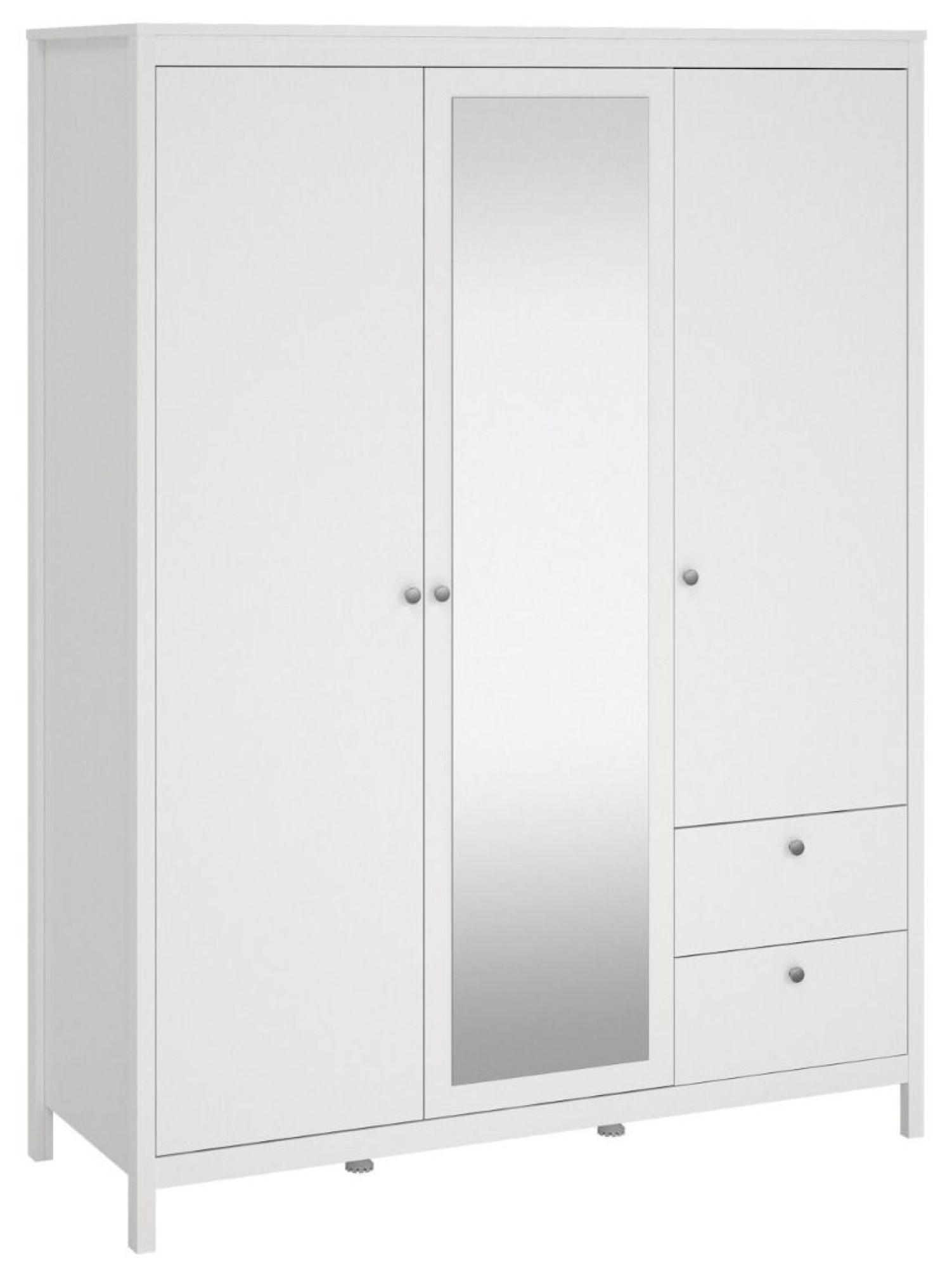 Madrid Wardrobe - 2 Door - 2 Drawer - Combi - White