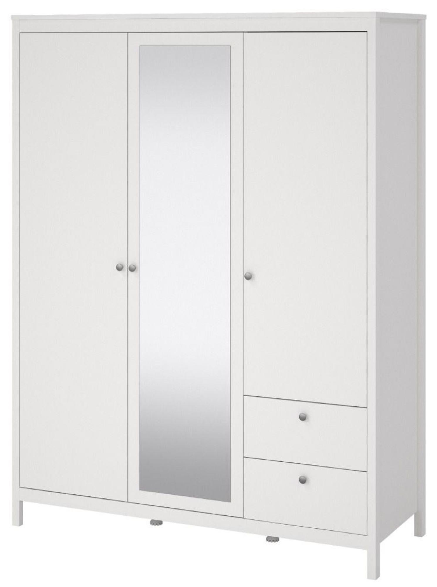 Madrid Wardrobe - 2 Door - 2 Drawer - Combi - White