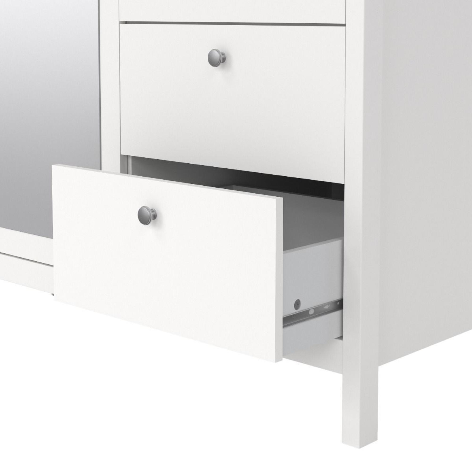 Madrid Wardrobe - 2 Door - 2 Drawer - Combi - White