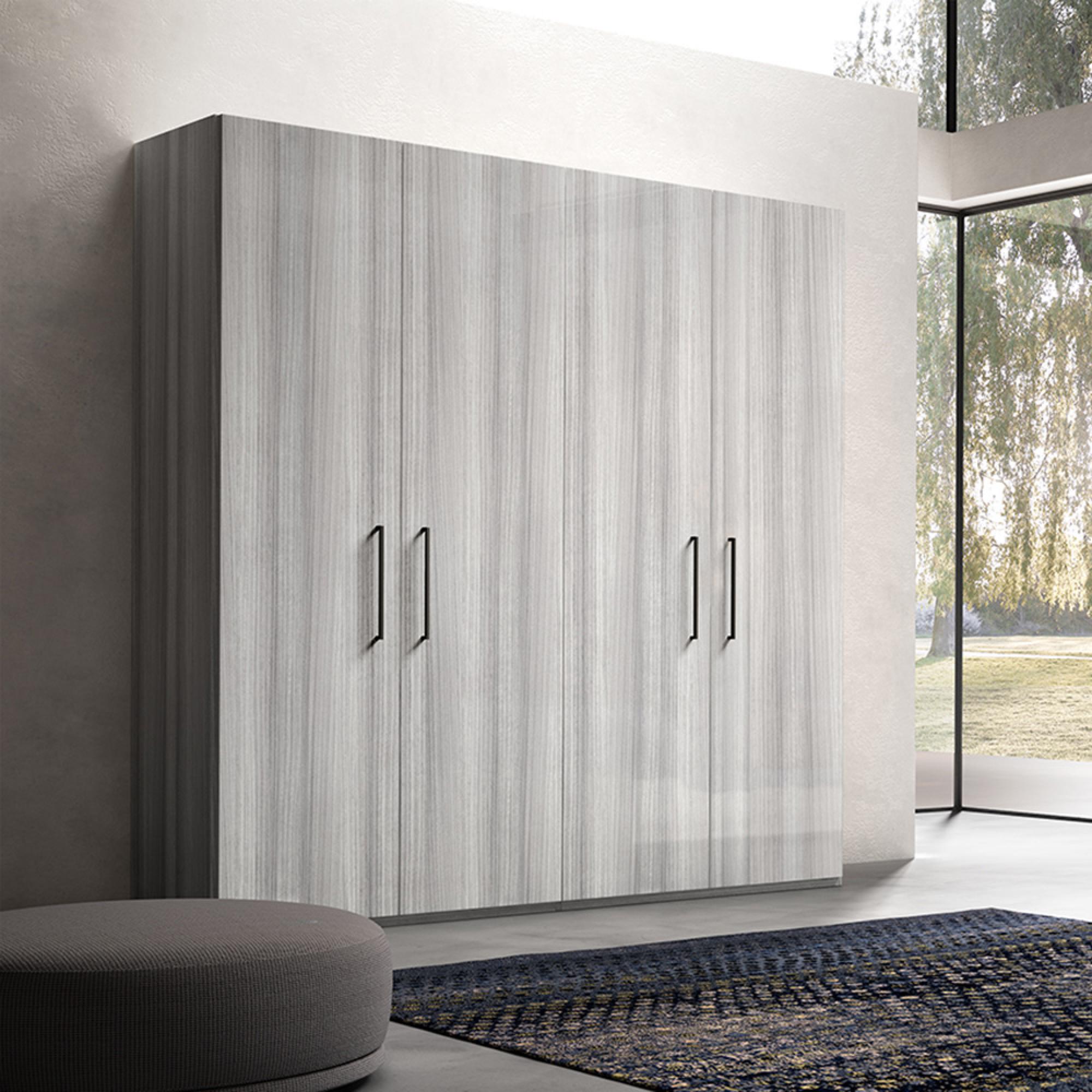 Mia Wardrobe - 4 Door - Grey