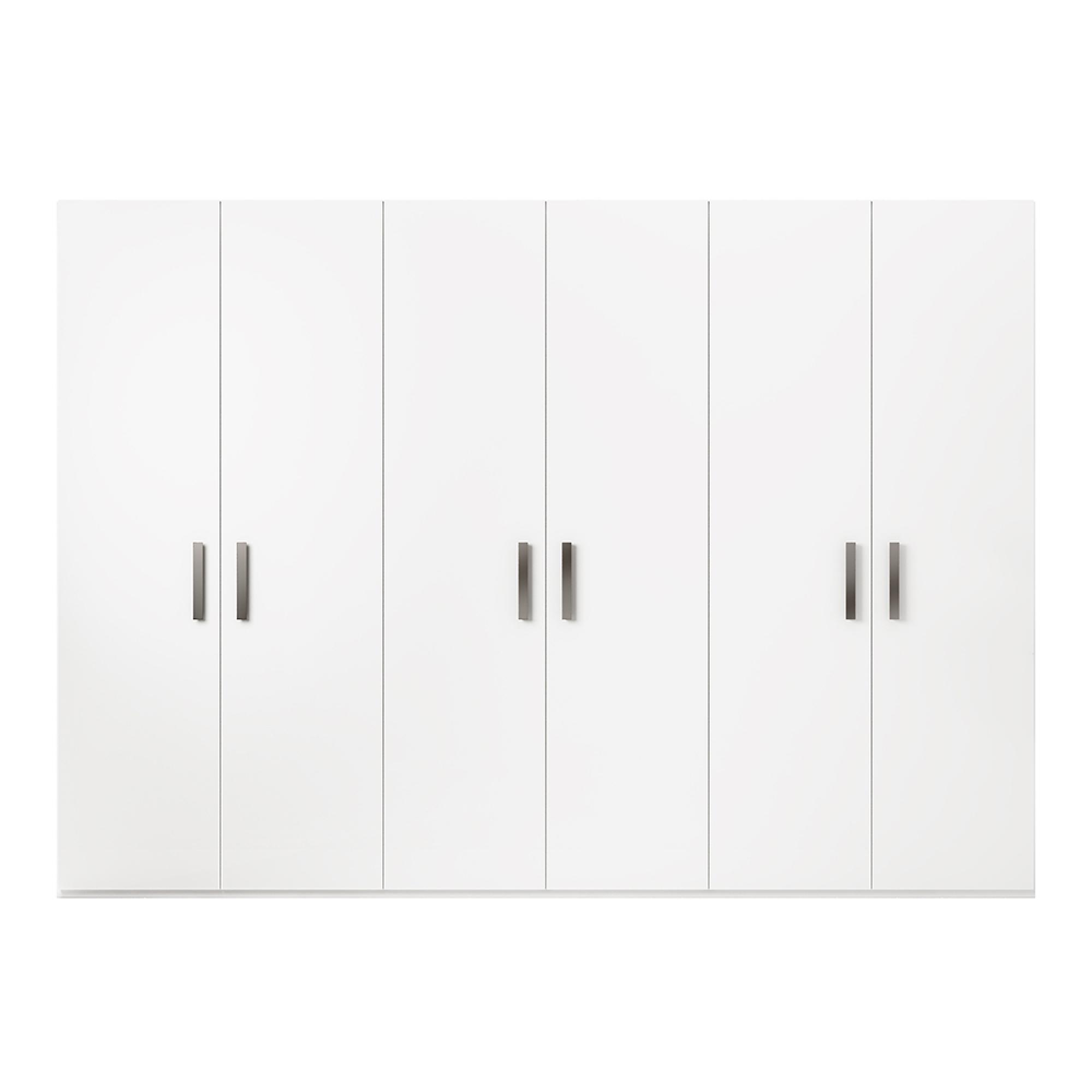 Modern Mara Wardrobe - 6 Door - White