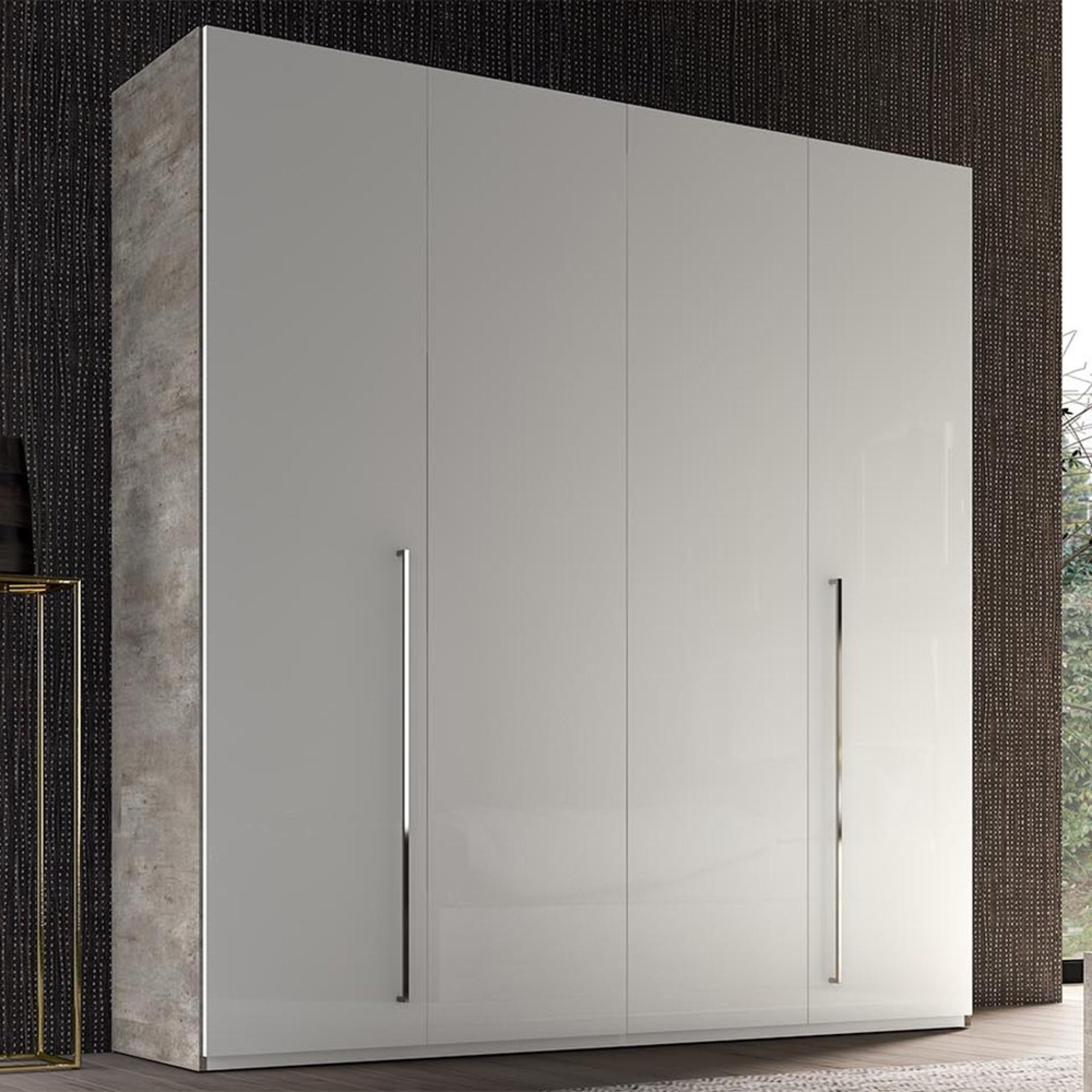 Modern Treviso Wardrobe - 4 Door - Grey