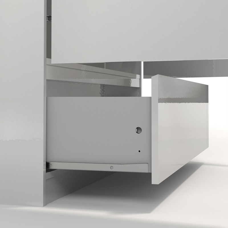 Naia Wardrobe - 2 Door - 1 Drawer - White Gloss