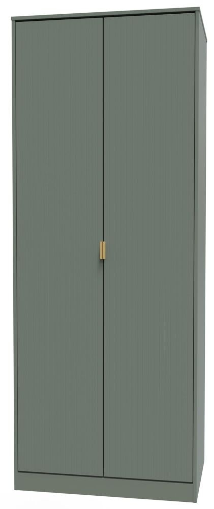 Nashville Wardrobe - 2 Door - Plain - Tall - Green