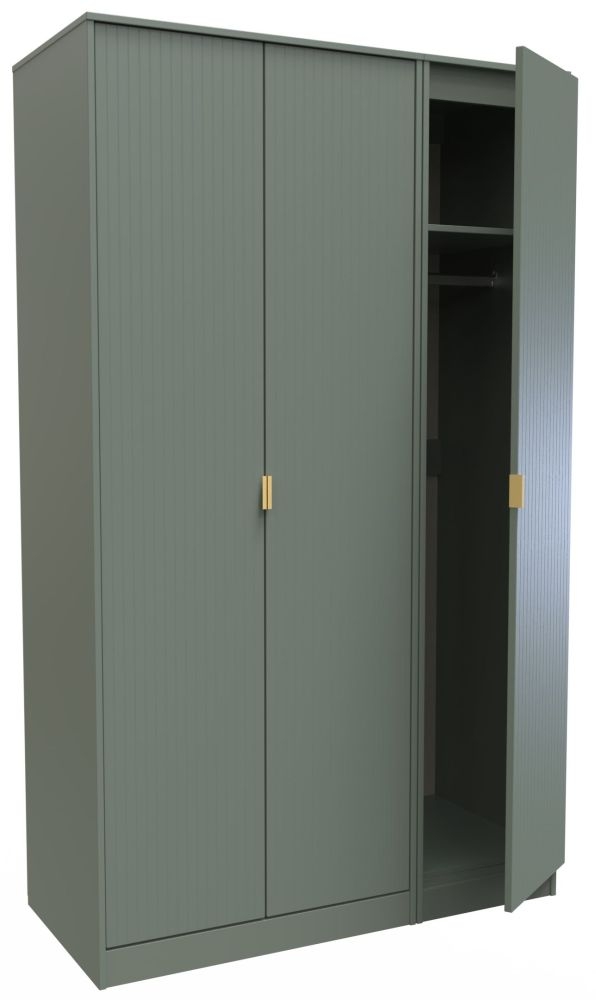 Nashville Wardrobe - 3 Door - Tall - Triple - Green