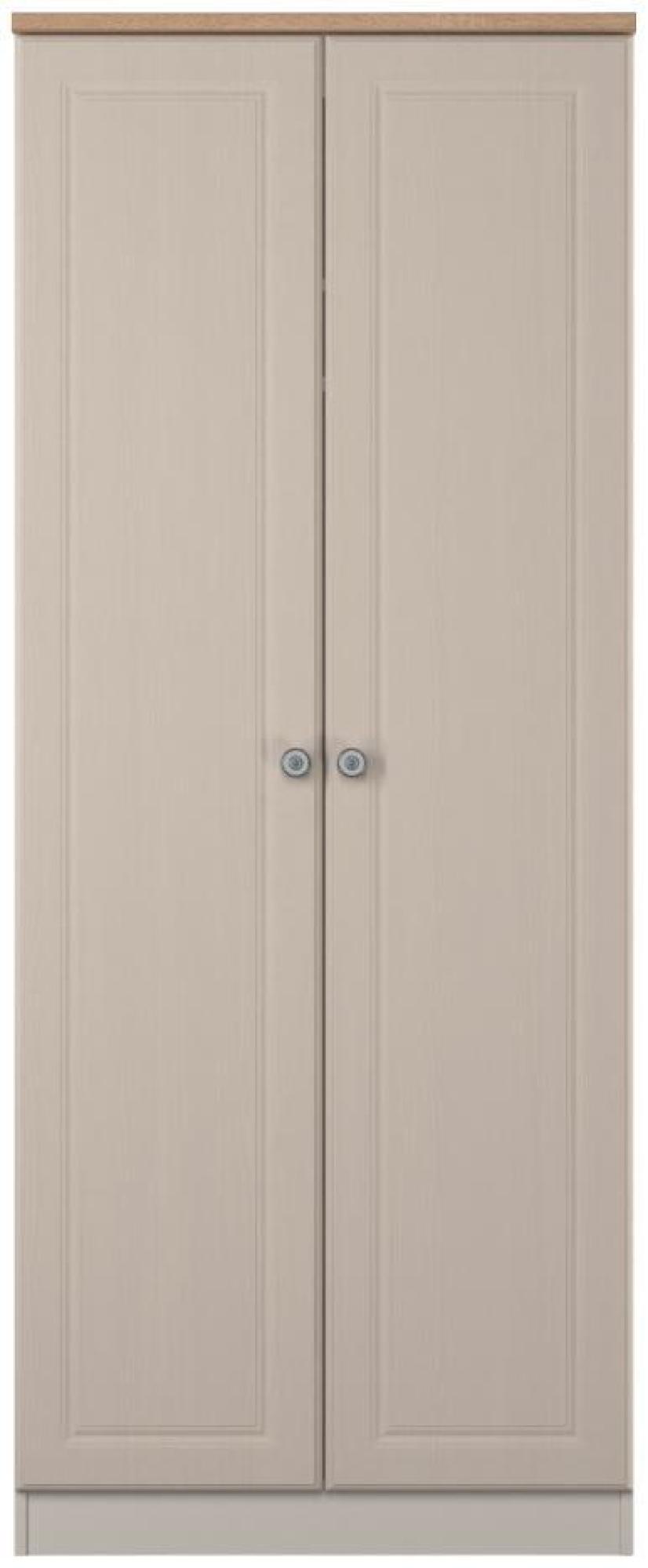 Norfolk Kashmir and Oak Effect 2 Door Plain Wardrobe