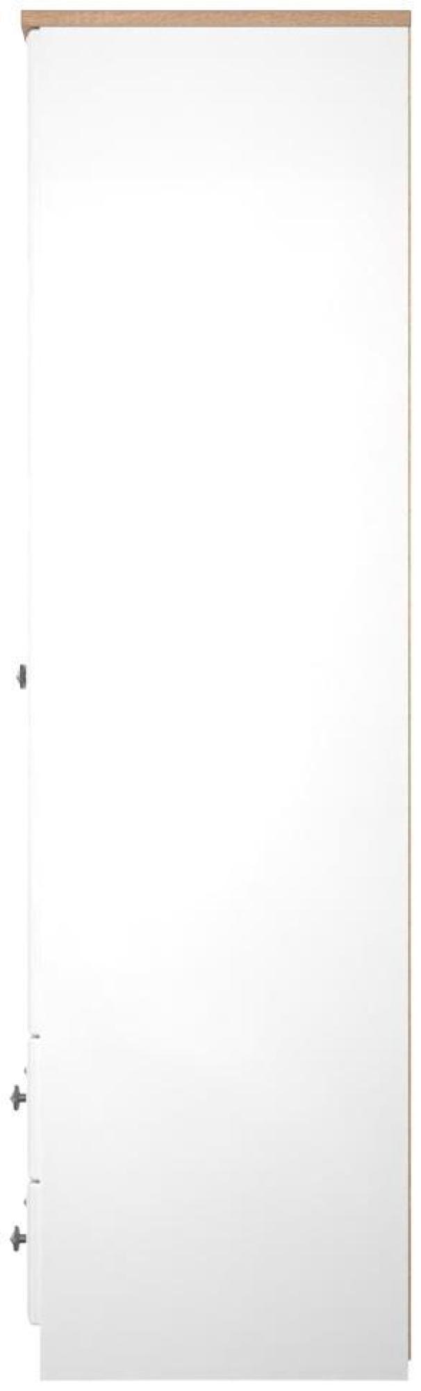 Norfolk Wardrobe - 2 Door - 2 Drawer - Double - White and Oak