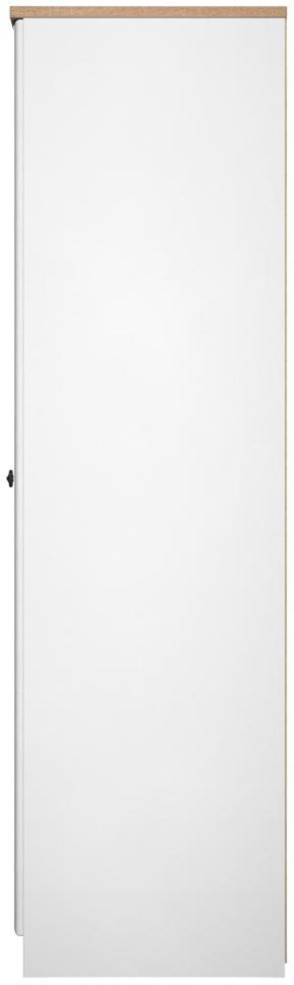 Norfolk Wardrobe - 3 Door - 1 Mirror - Triple - White and Oak