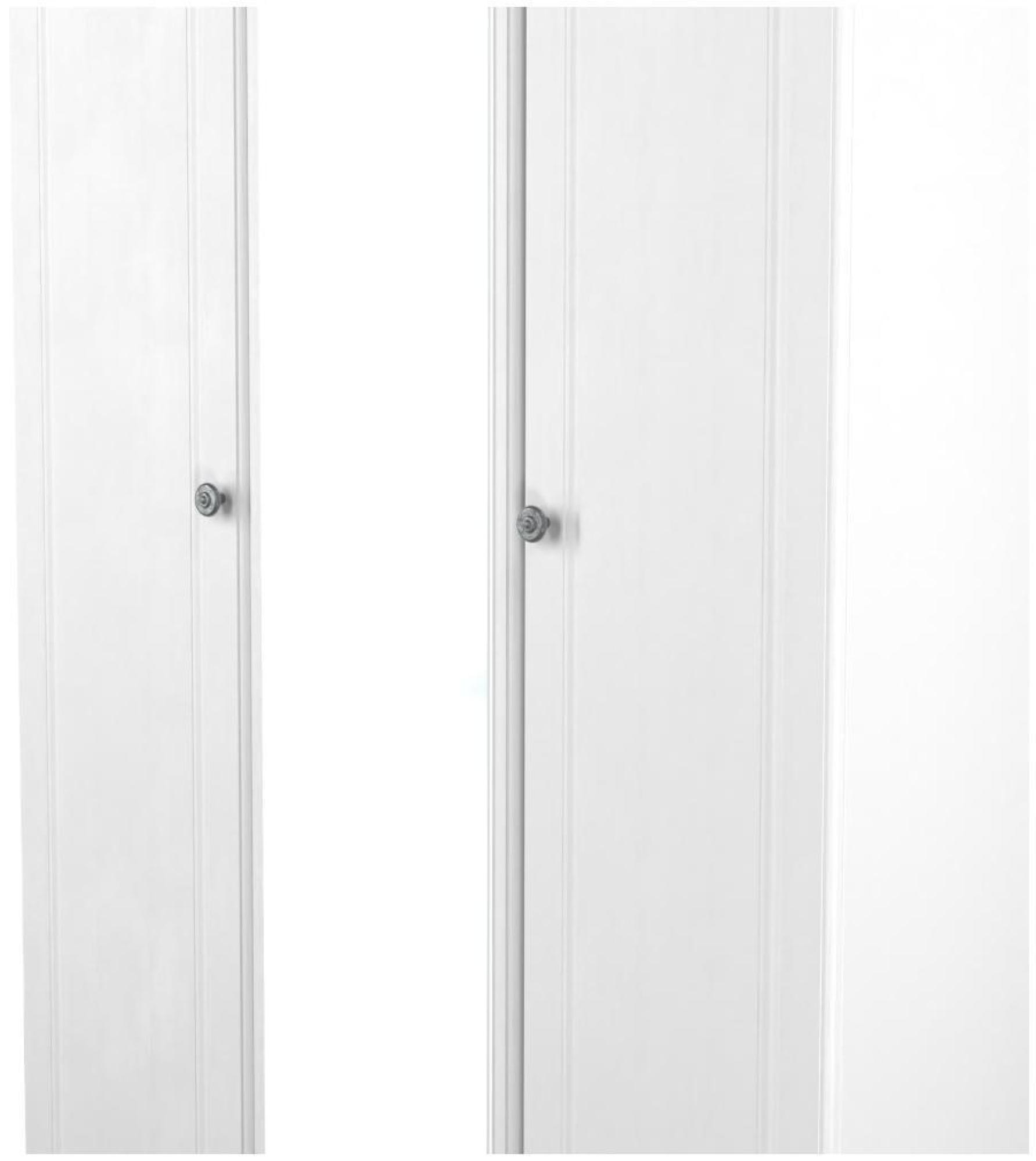 Norfolk Wardrobe - 3 Door - 1 Mirror - Triple - White and Oak