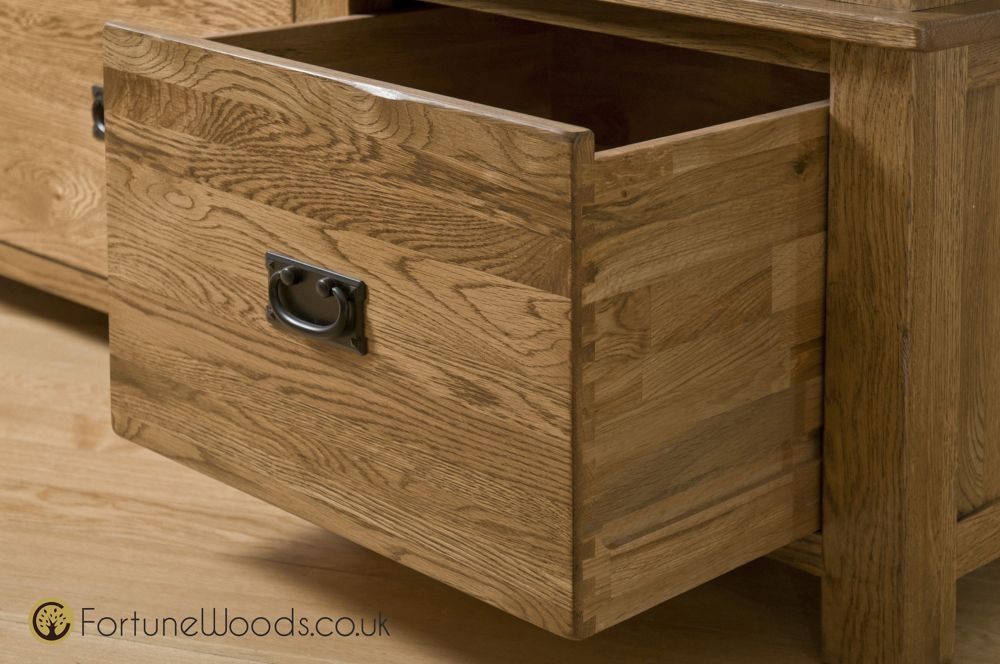 Originals Wardrobe - 3 Door - 2 Drawer - Rustic Oak