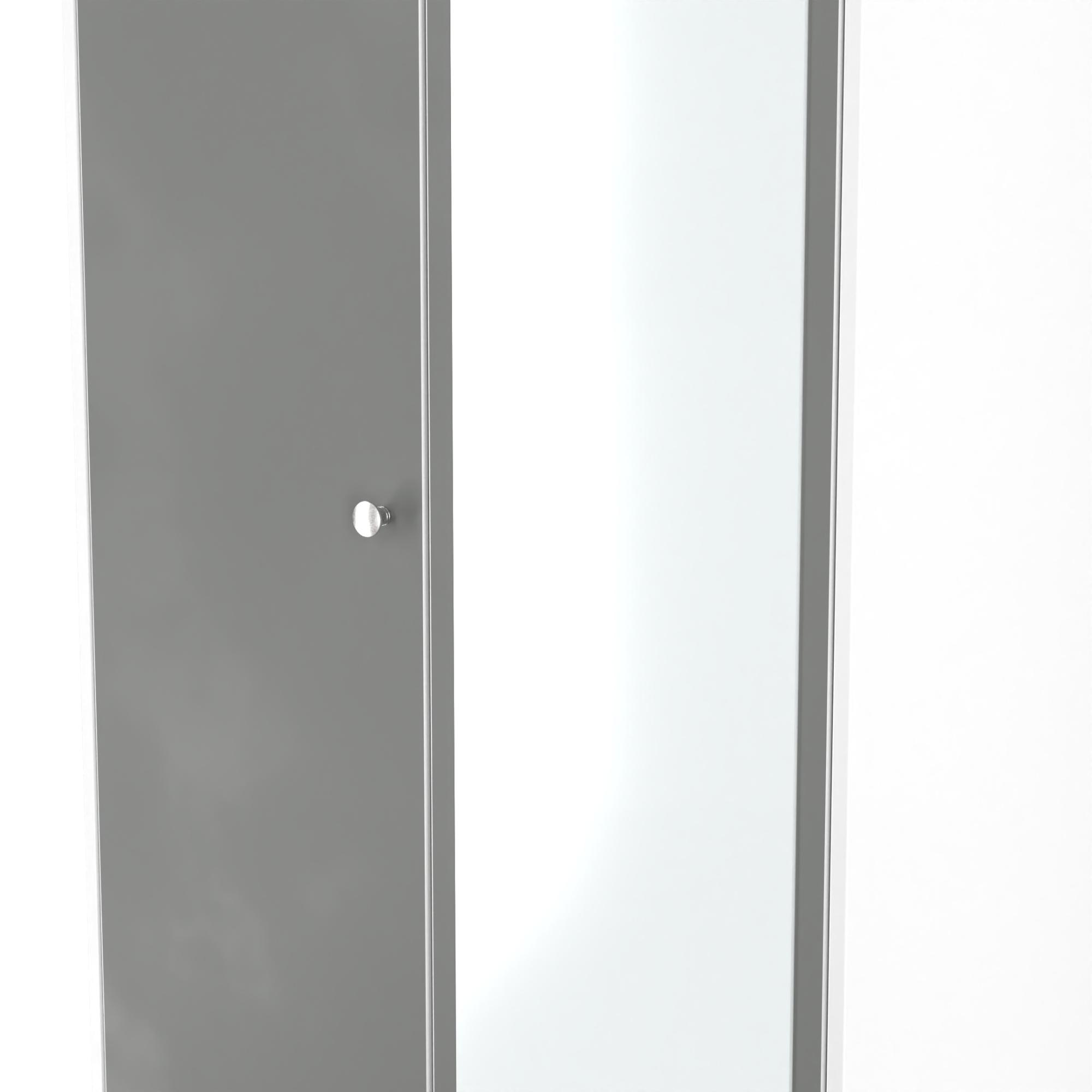 Padstow Wardrobe - 2 Door - 1 Mirror - Tall - Grey and White