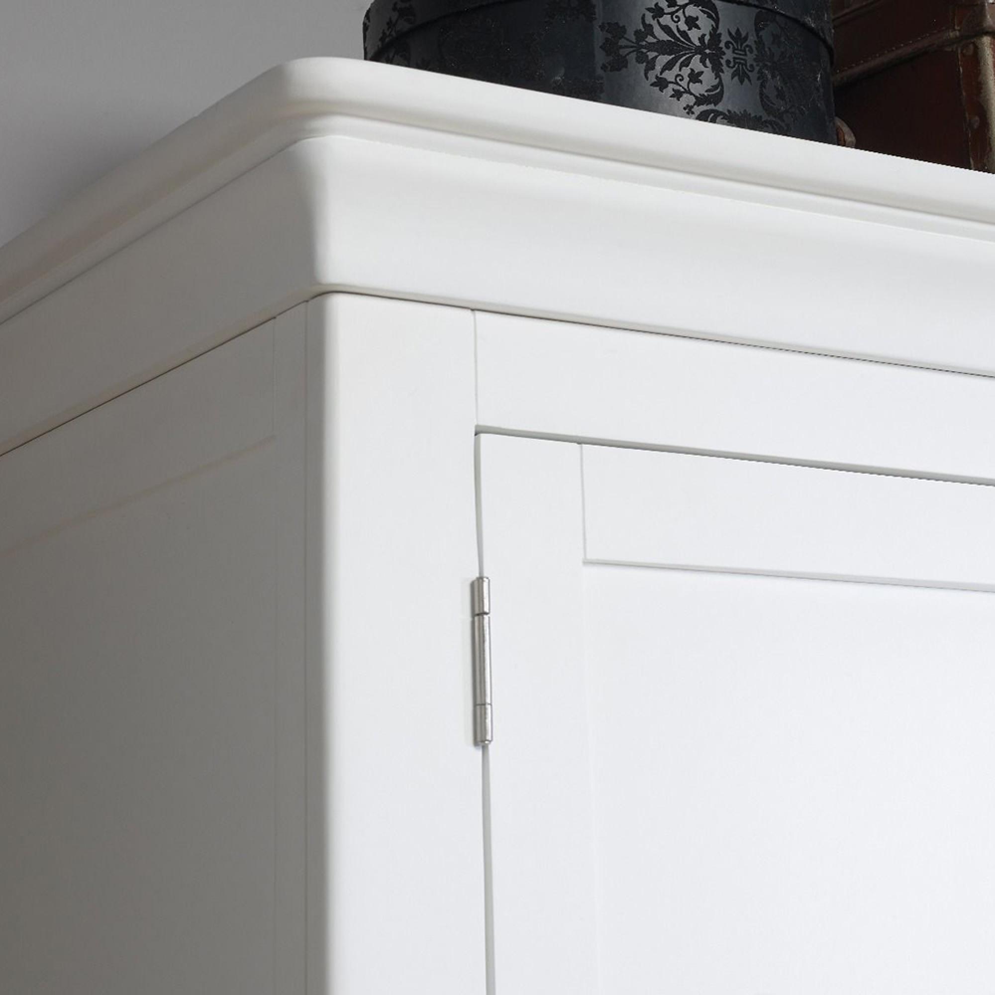 Paisley Wardrobe - 3 Door - 2 Drawer - White Painted