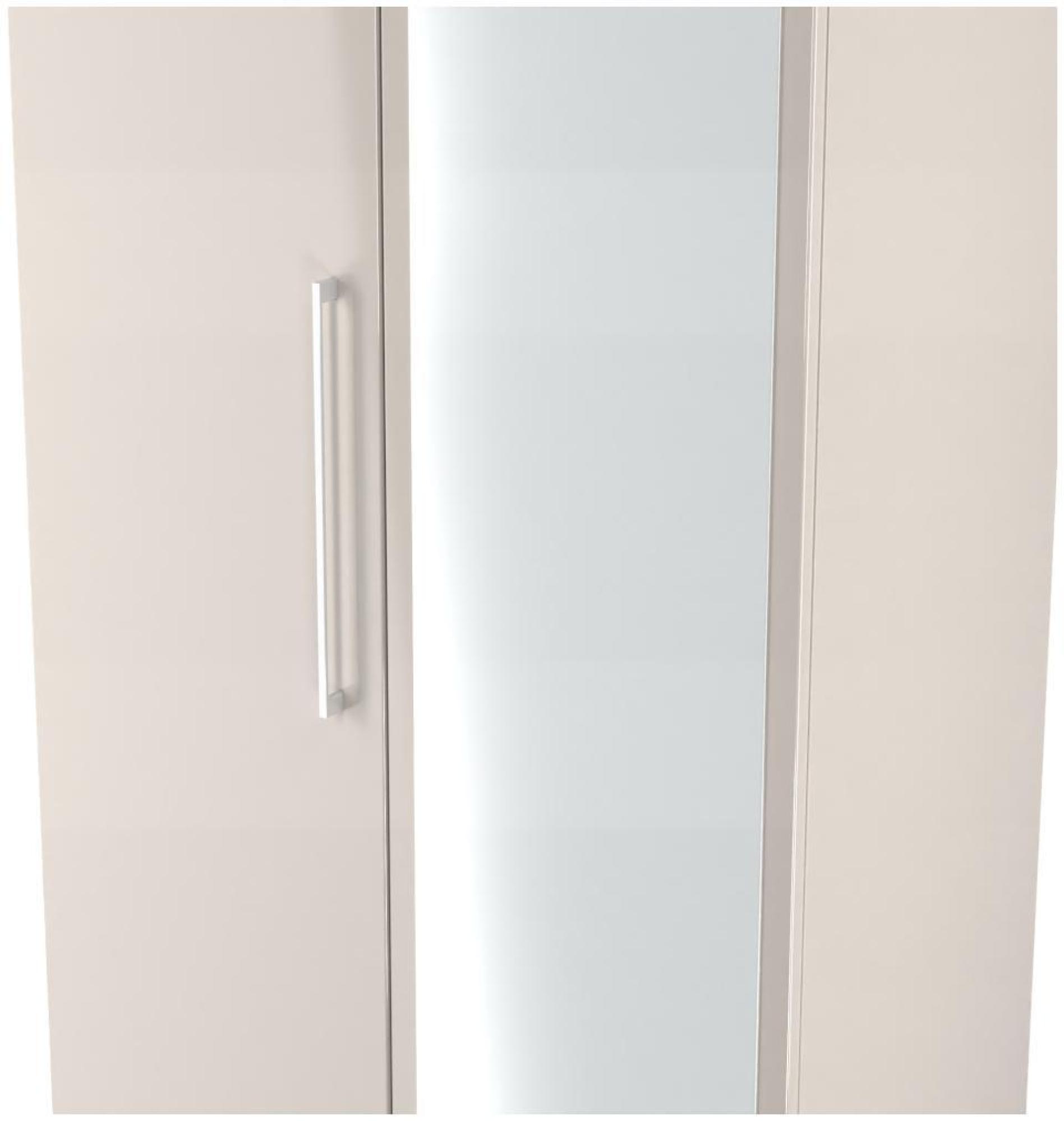 Paris Wardrobe - 2 Door - 1 Mirror - Tall - Cashmere