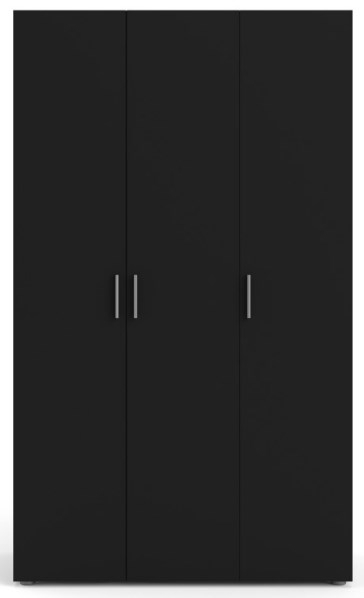 Paris Wardrobe - 3 Door - Black