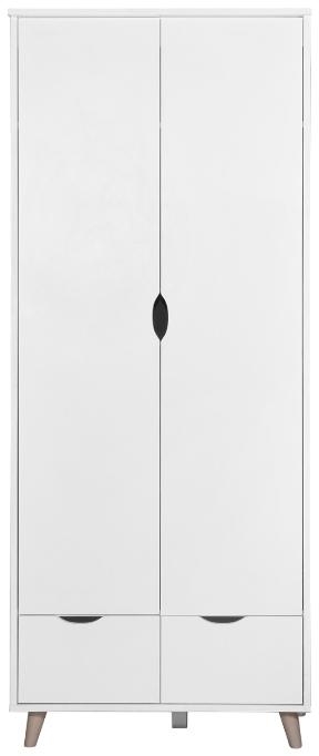 Perce White 2 Door 2 Drawer Wardrobe