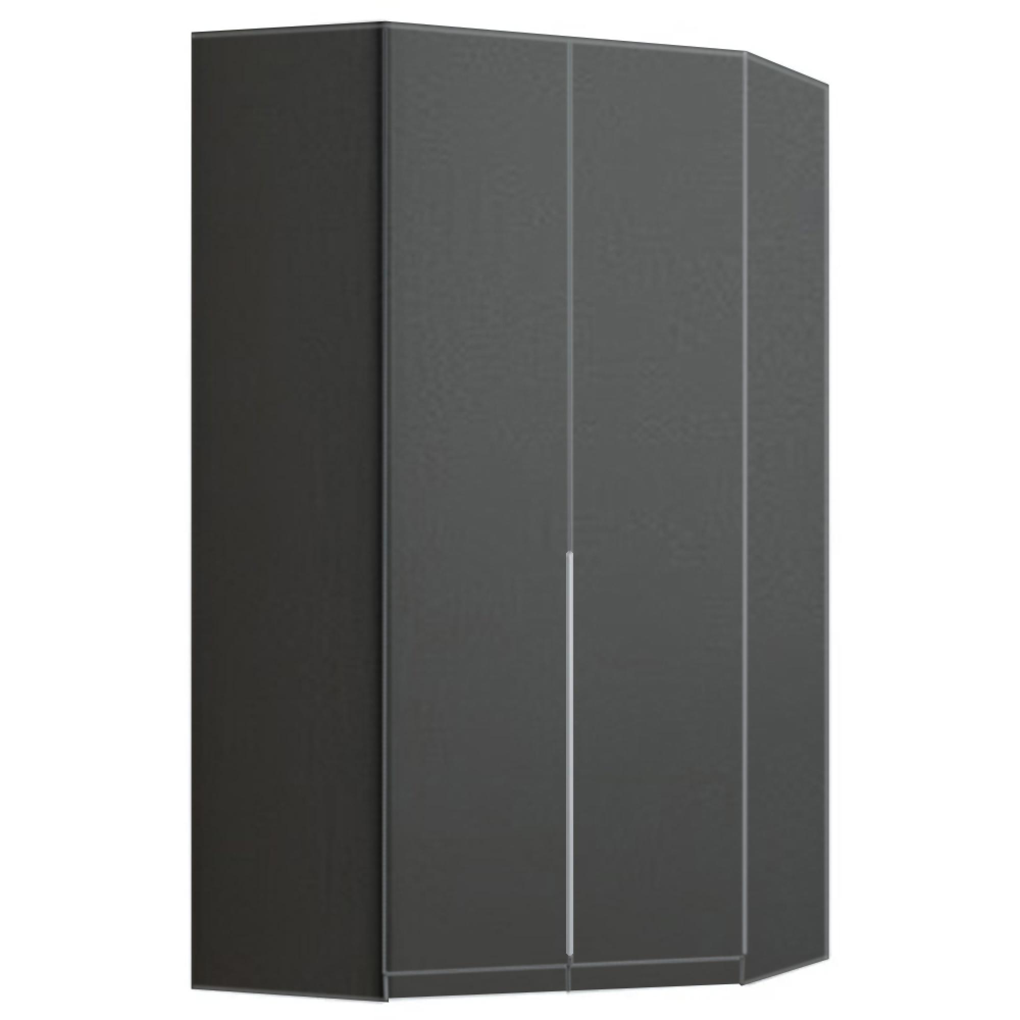 Rauch Alabama 117cm 2 Door Corner Wardrobe - Metallic Dark Grey