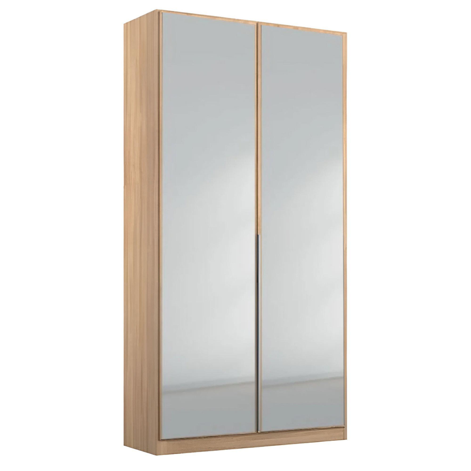 Rauch Alabama 91cm 2 Door Mirrored Wardrobe - Sonoma Oak