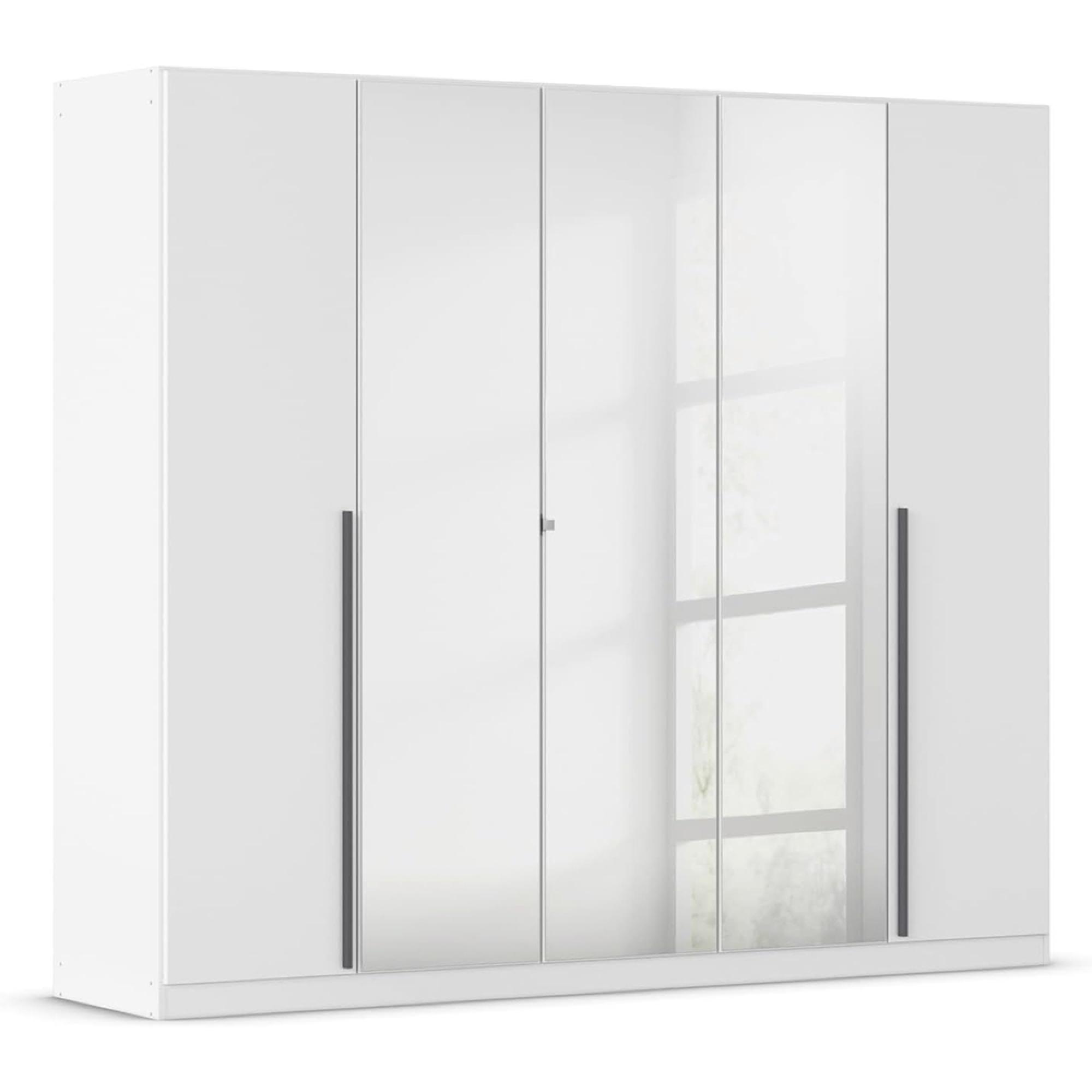 Rauch Alba 226cm 5 Door Mirror Wardrobe - Alpine White