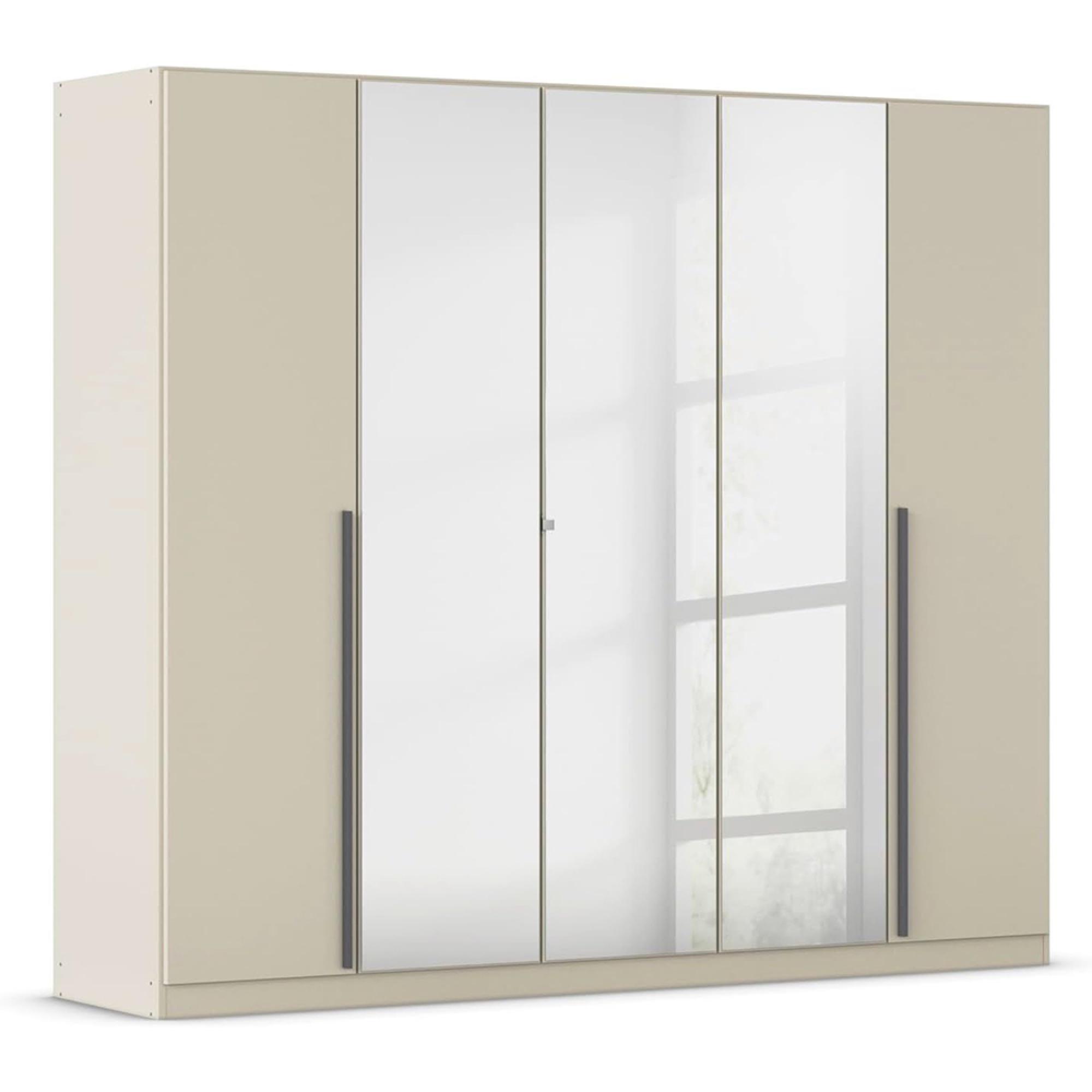 Rauch Alba 226cm 5 Door Mirror Wardrobe - Champagne
