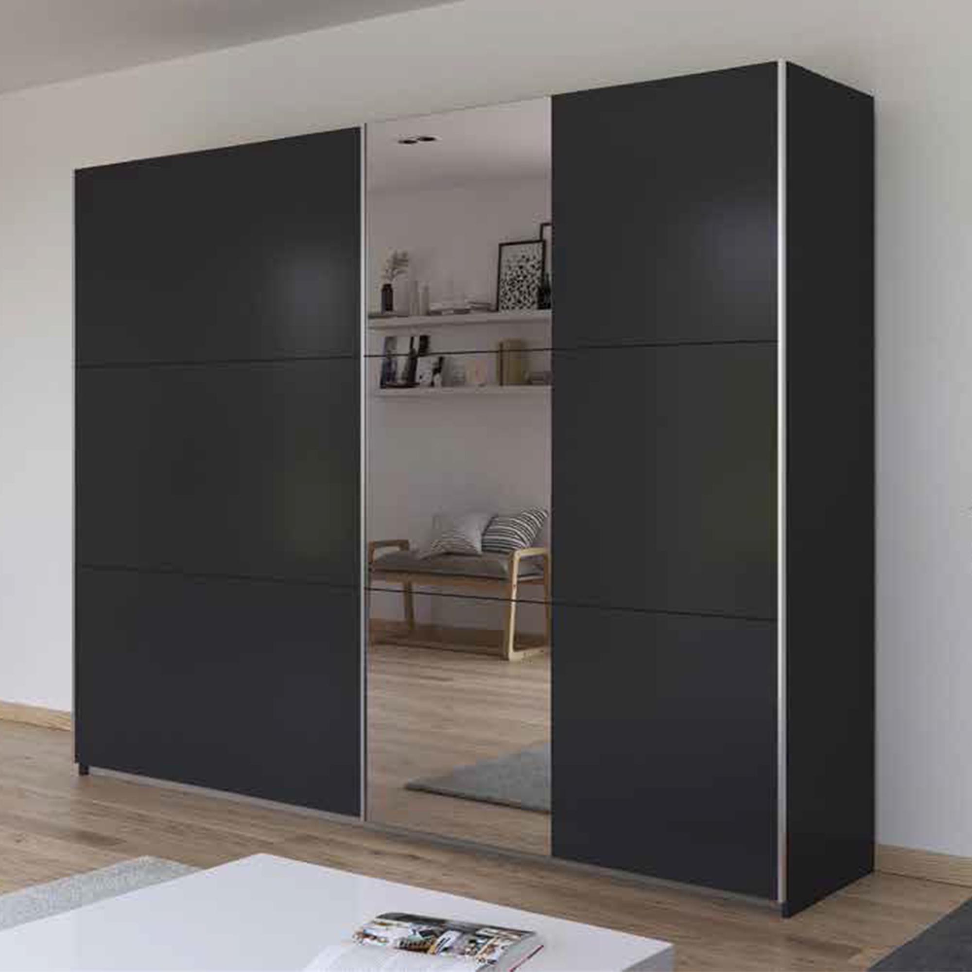 Rauch Aurelio 261cm Metallic Grey 2 Door Mirror Sliding Wardrobe