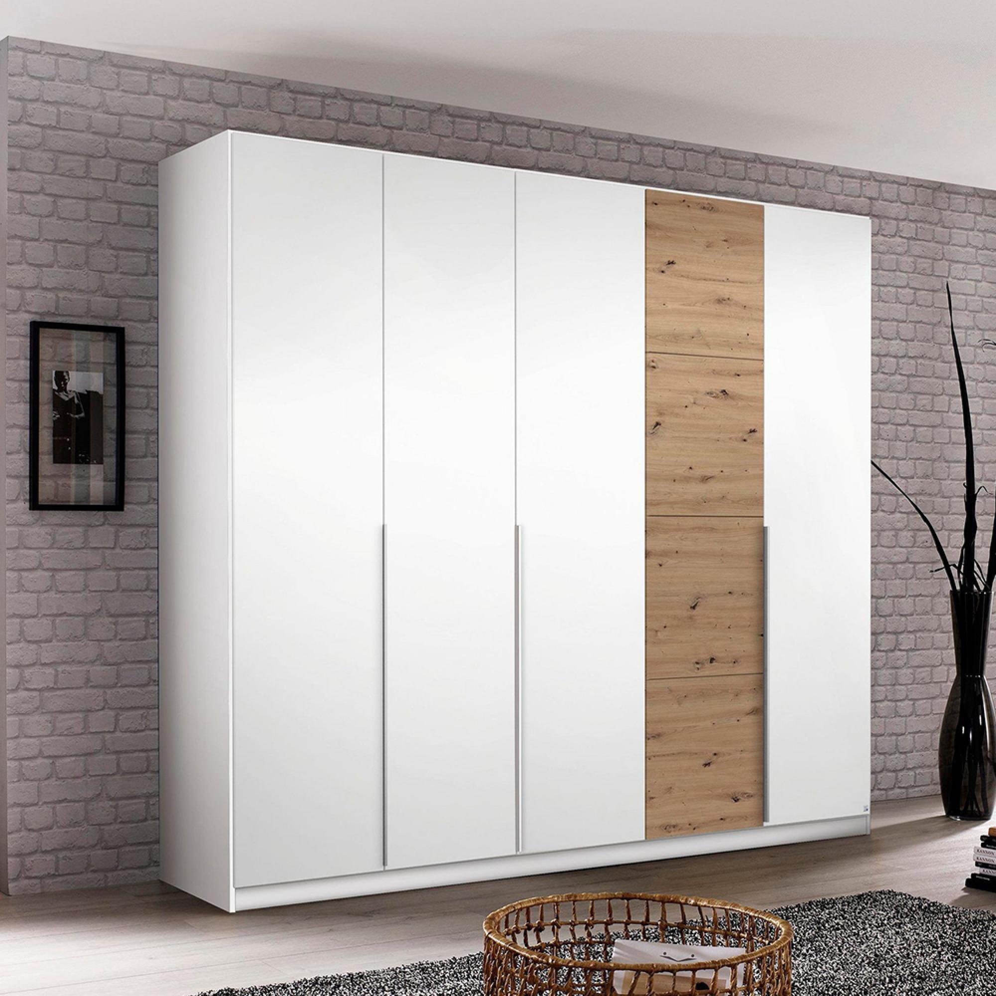 Rauch Bellezza 230cm 5 Door Wardrobe - Alpine White and Artisan Oak