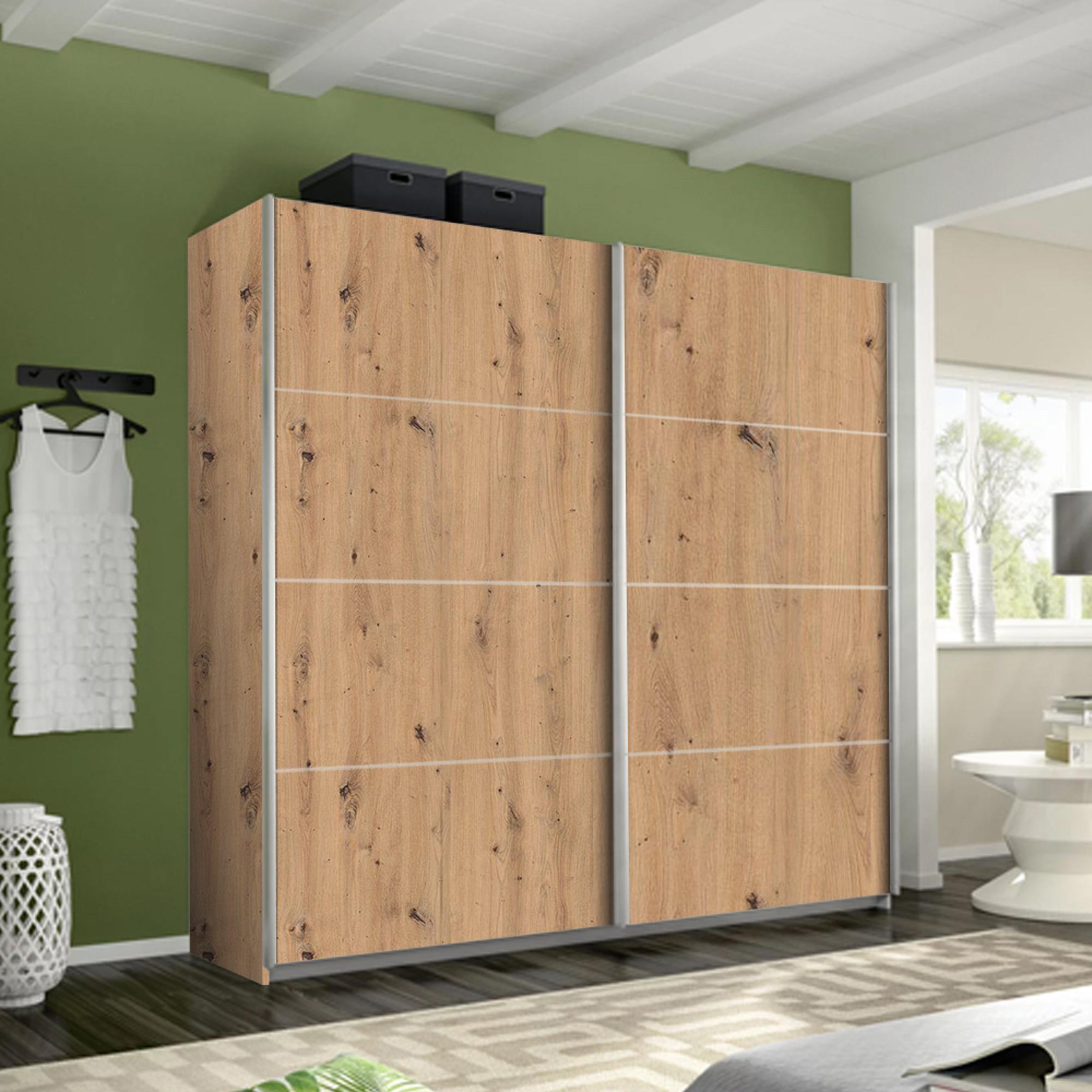 Rauch Belluno 226cm 2 Door Sliding Wardrobe - Artisan Oak