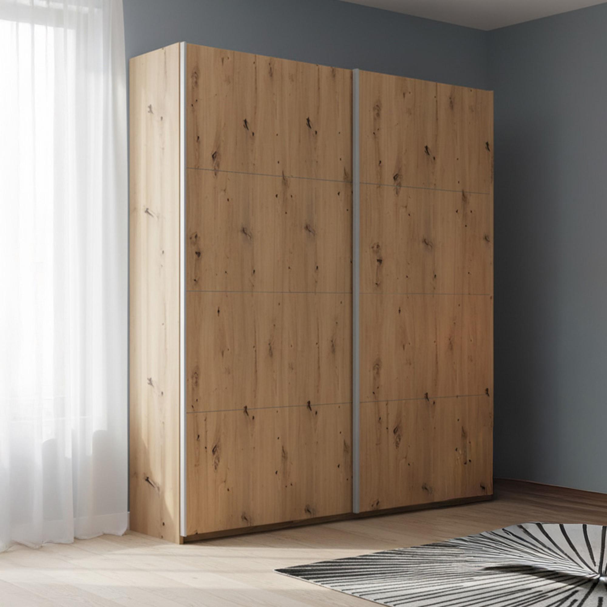 Rauch Beluga Extra 137cm 2 Door Sliding Wardrobe - Artisan Oak