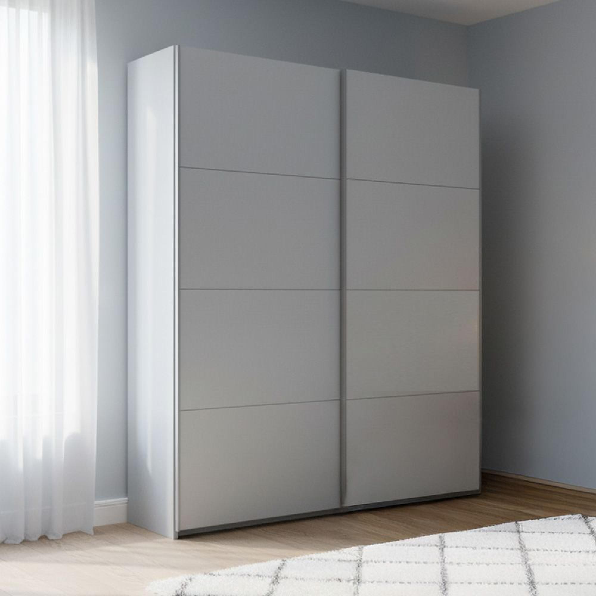 Rauch Beluga Extra 137cm 2 Door Sliding Wardrobe - Silk Grey
