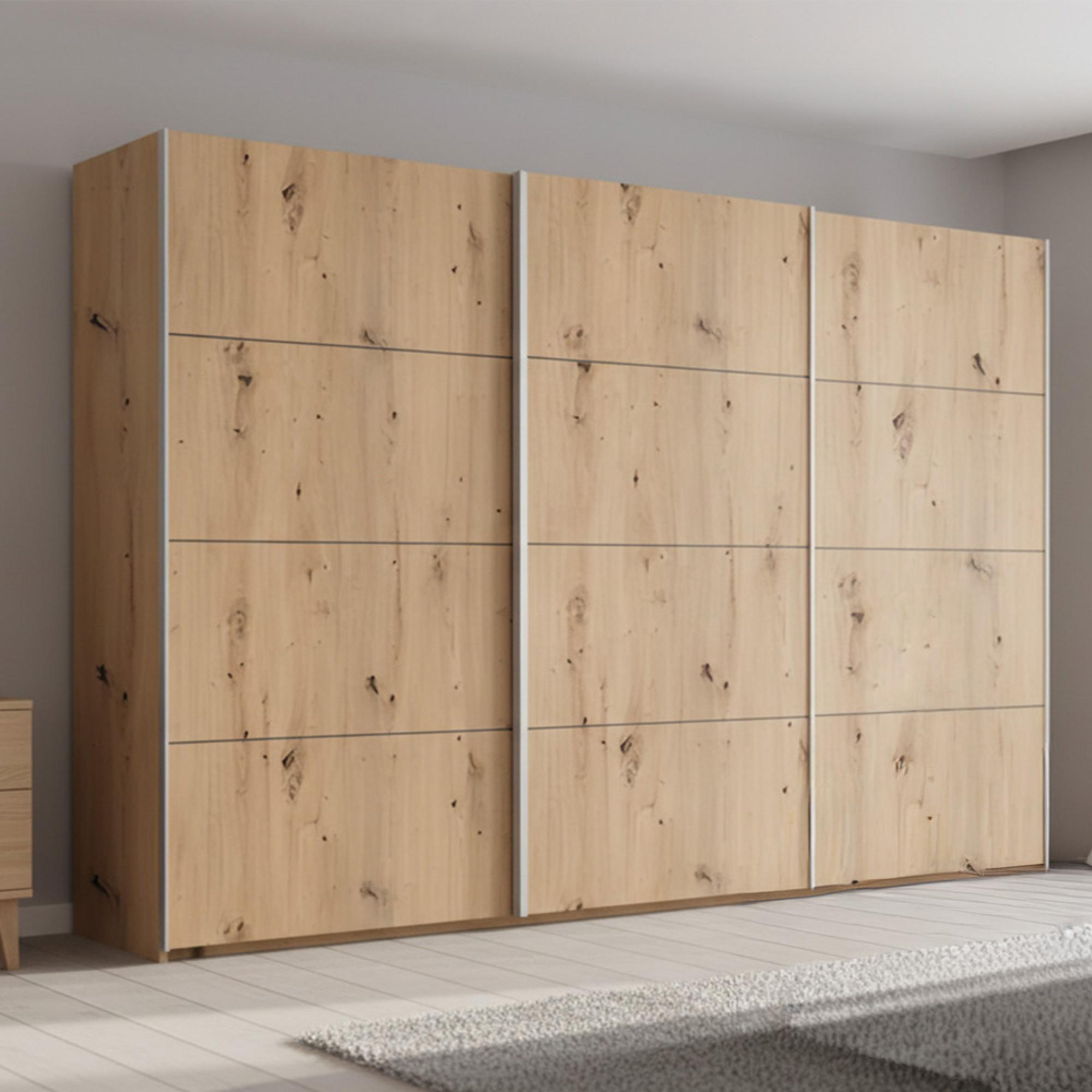 Rauch Beluga Extra 361cm 3 Door Sliding Wardrobe - Artisan Oak