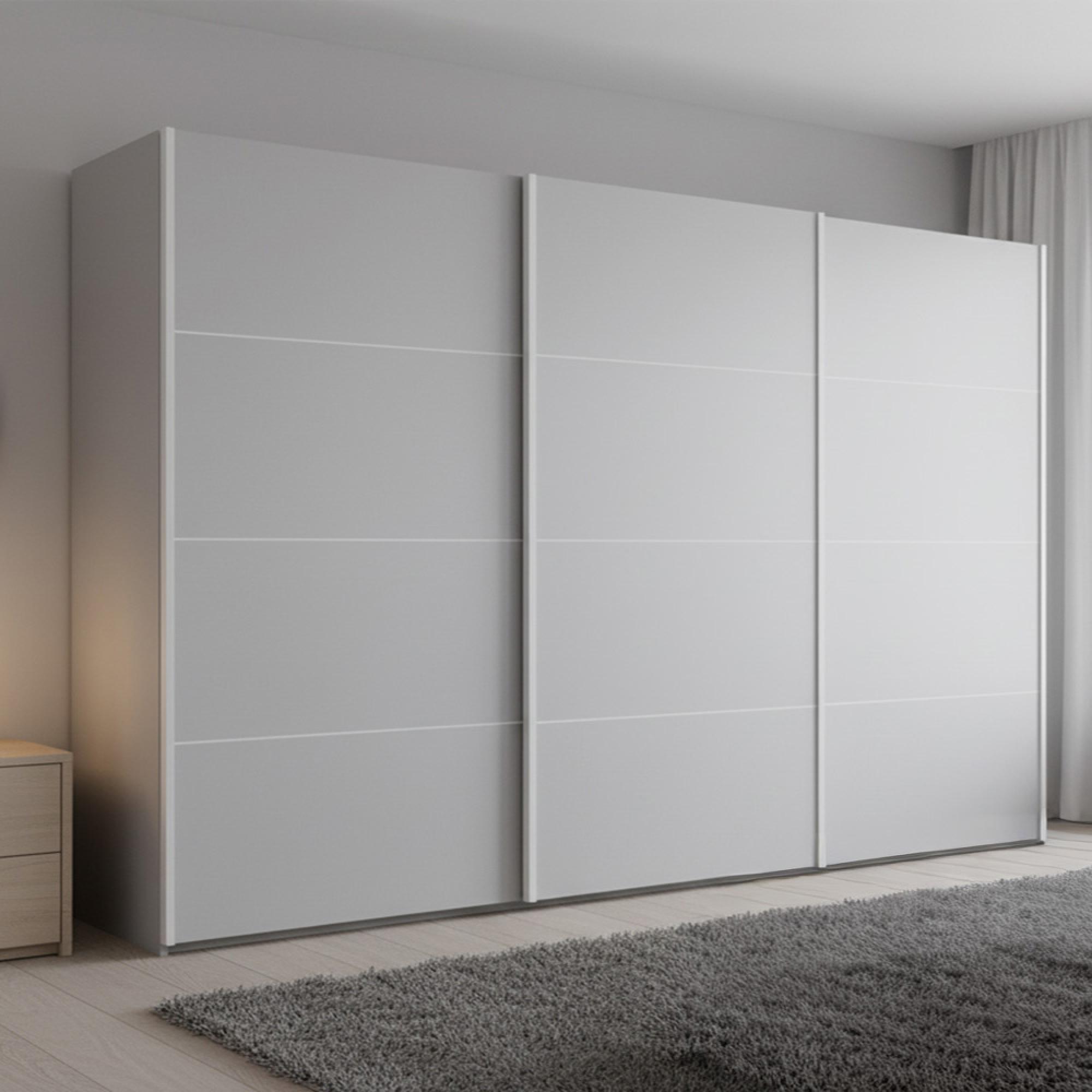 Rauch Beluga Extra 361cm 3 Door Sliding Wardrobe - Silk Grey