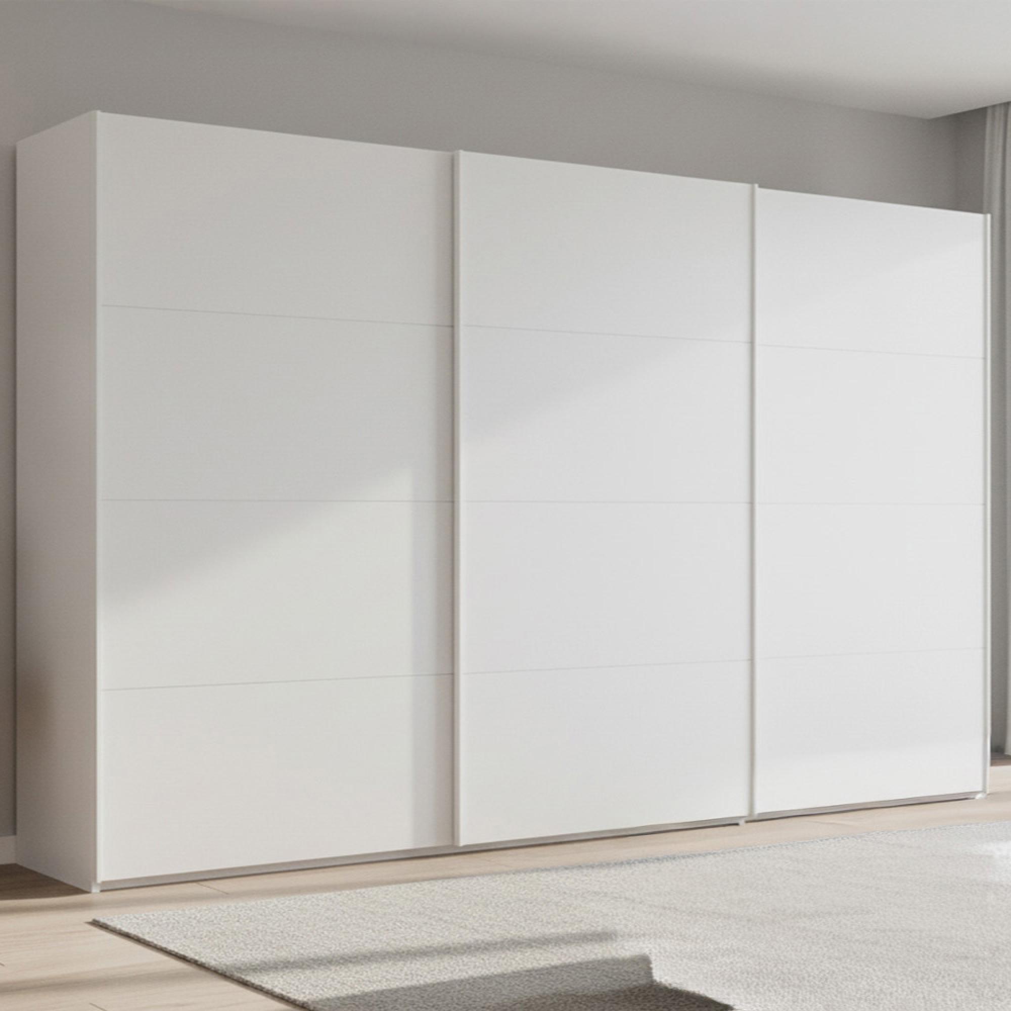 Beluga Extra Sliding Wardrobe - 406cm - 3 Door - Alpine White