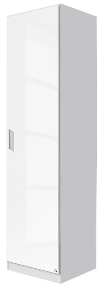 Rauch Celle 47cm White Gloss Wardrobe - RH Door