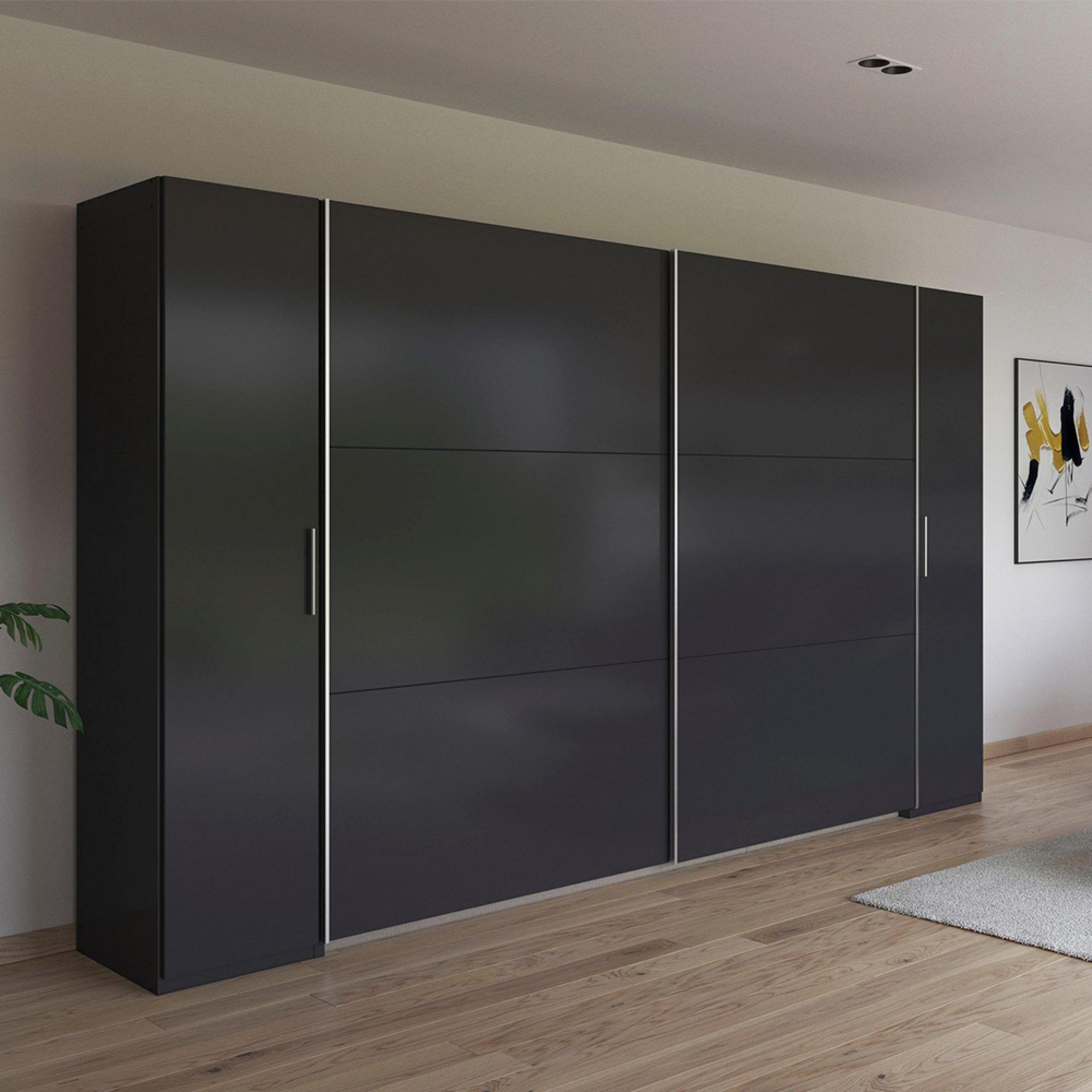 Rauch Kronach 354cm 4 Door Wardrobe - Metallic Dark Grey