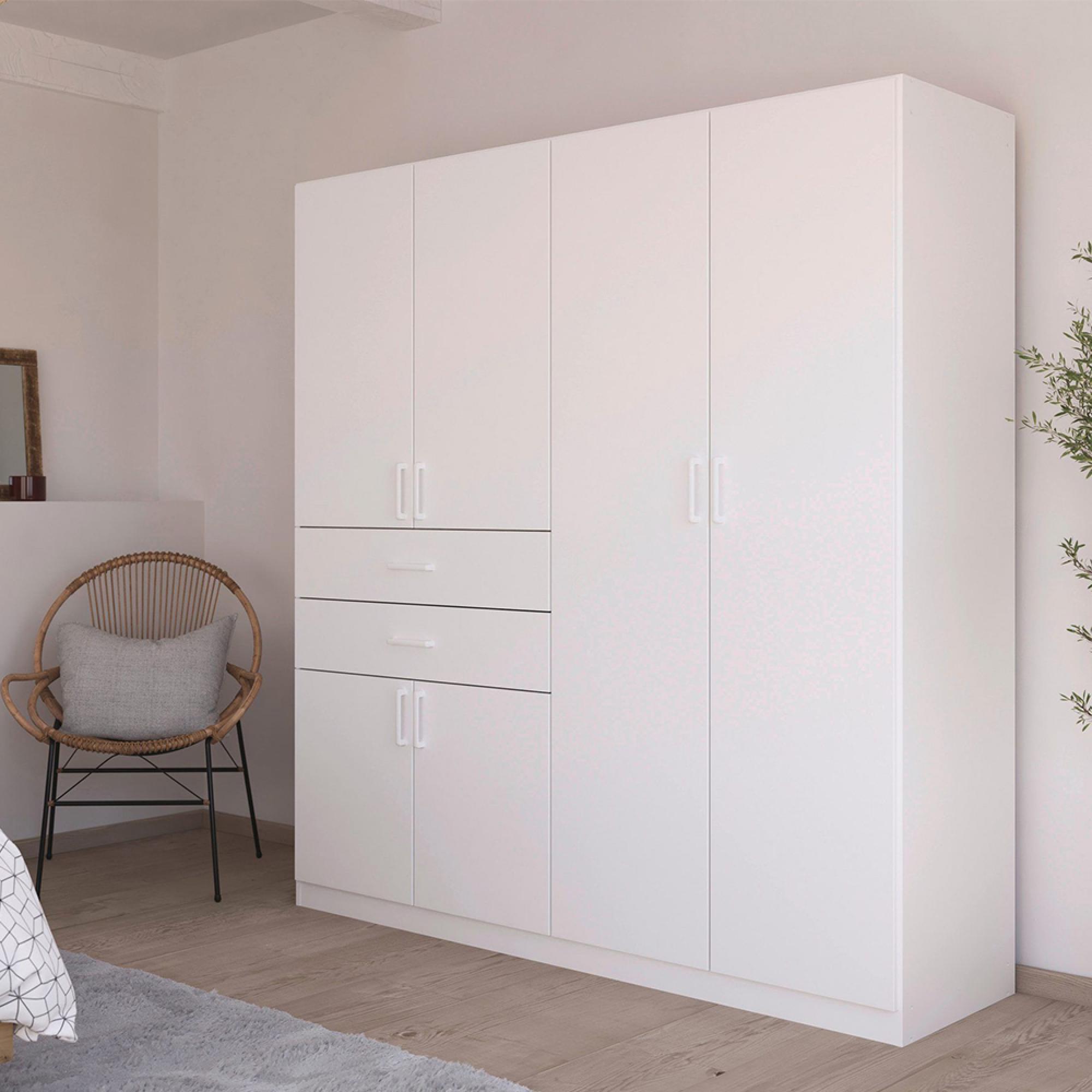 Rauch Maika 181cm 6 Door Wardrobe - H 197cm - Alpine White