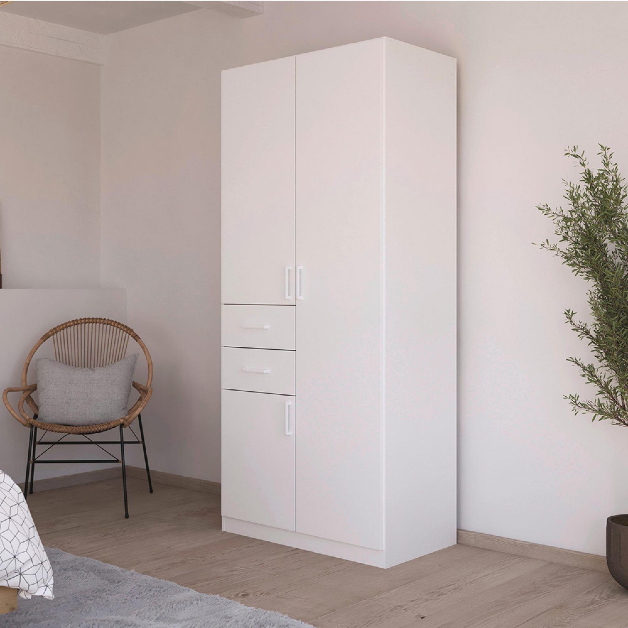 Rauch Maika 91cm 3 Door Wardrobe - H 210cm - Alpine White