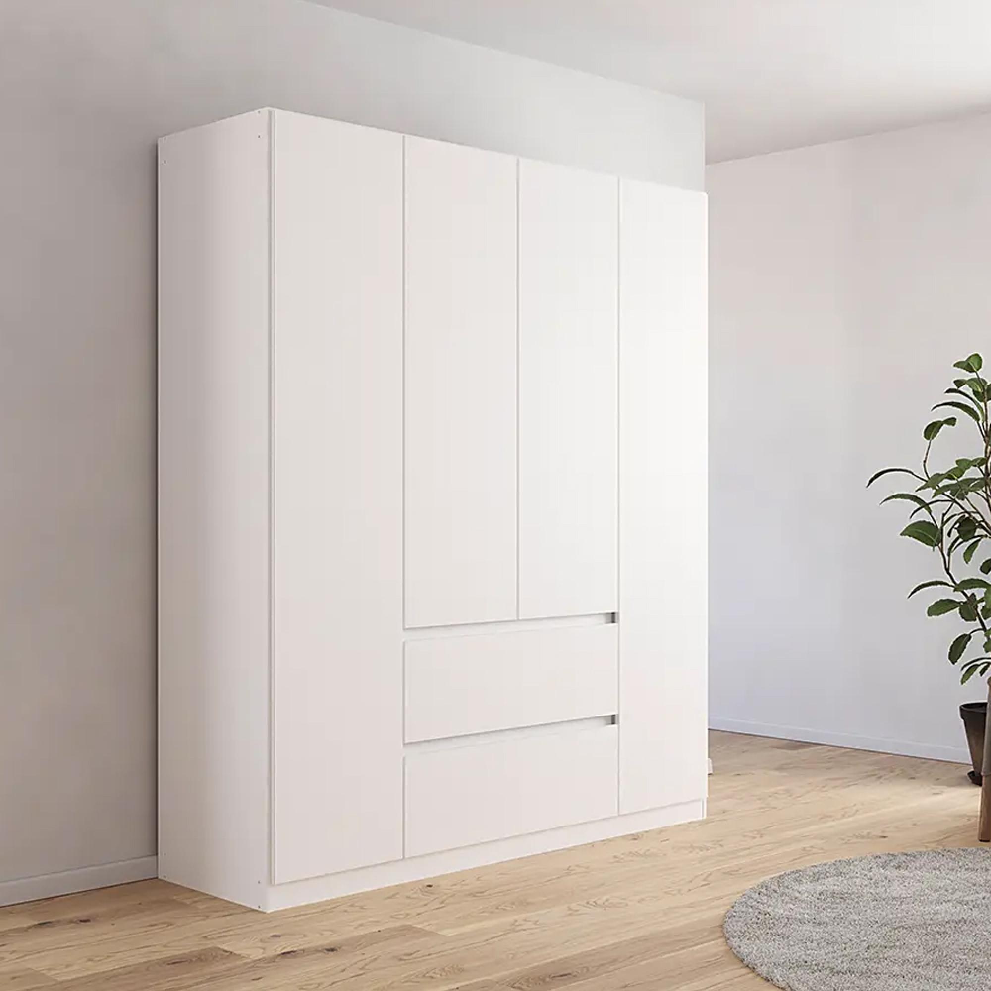 Rauch Mainz 181cm 4 Door Wardrobe with Drawer - Alpine White