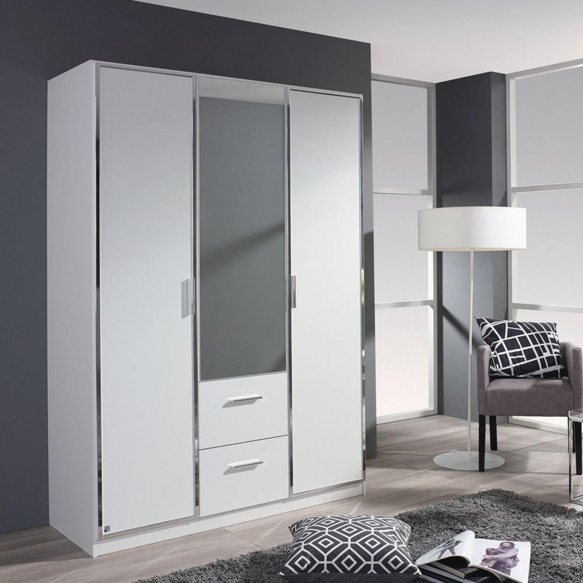 Rauch Marl 136cm 3 Door Combi Wardrobe - Alpine White