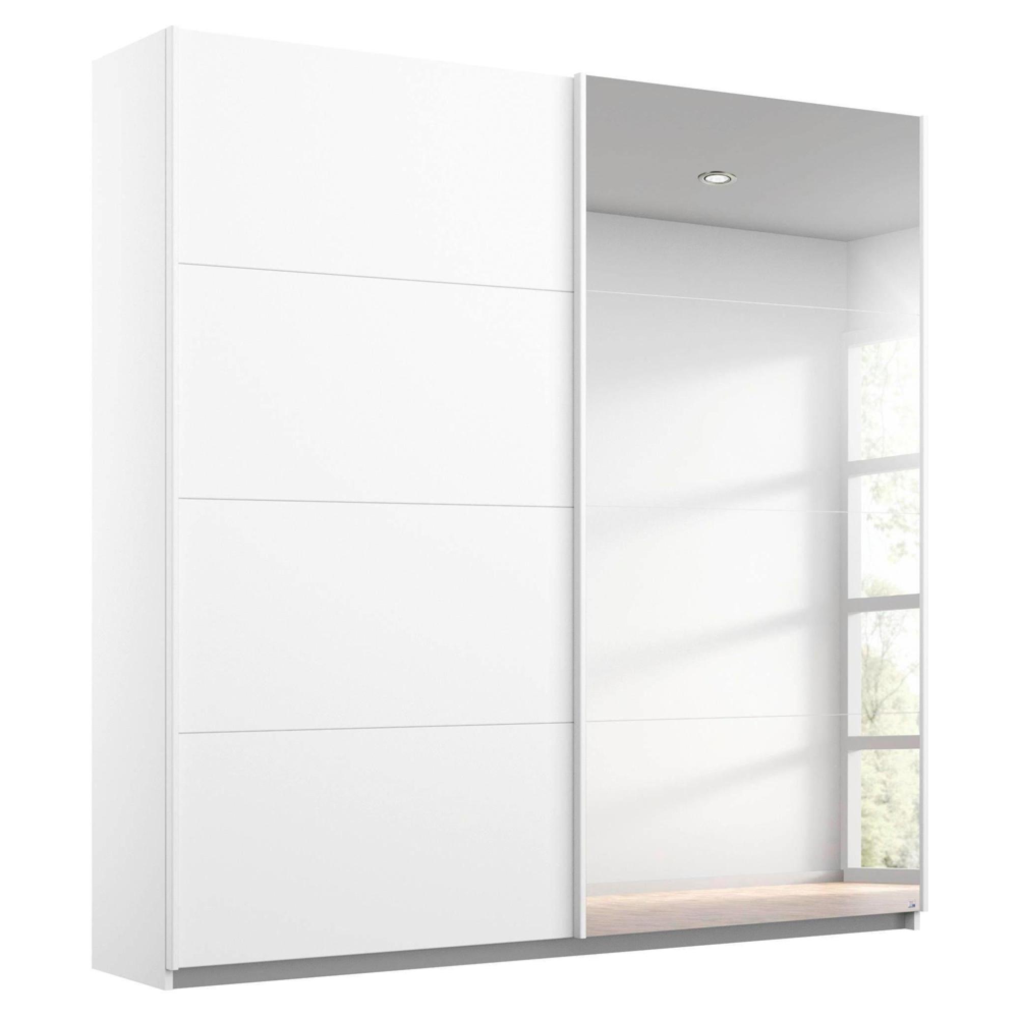 Rauch Memphis 181cm 2 Door Sliding Wardrobe with Mirror - Alpine White