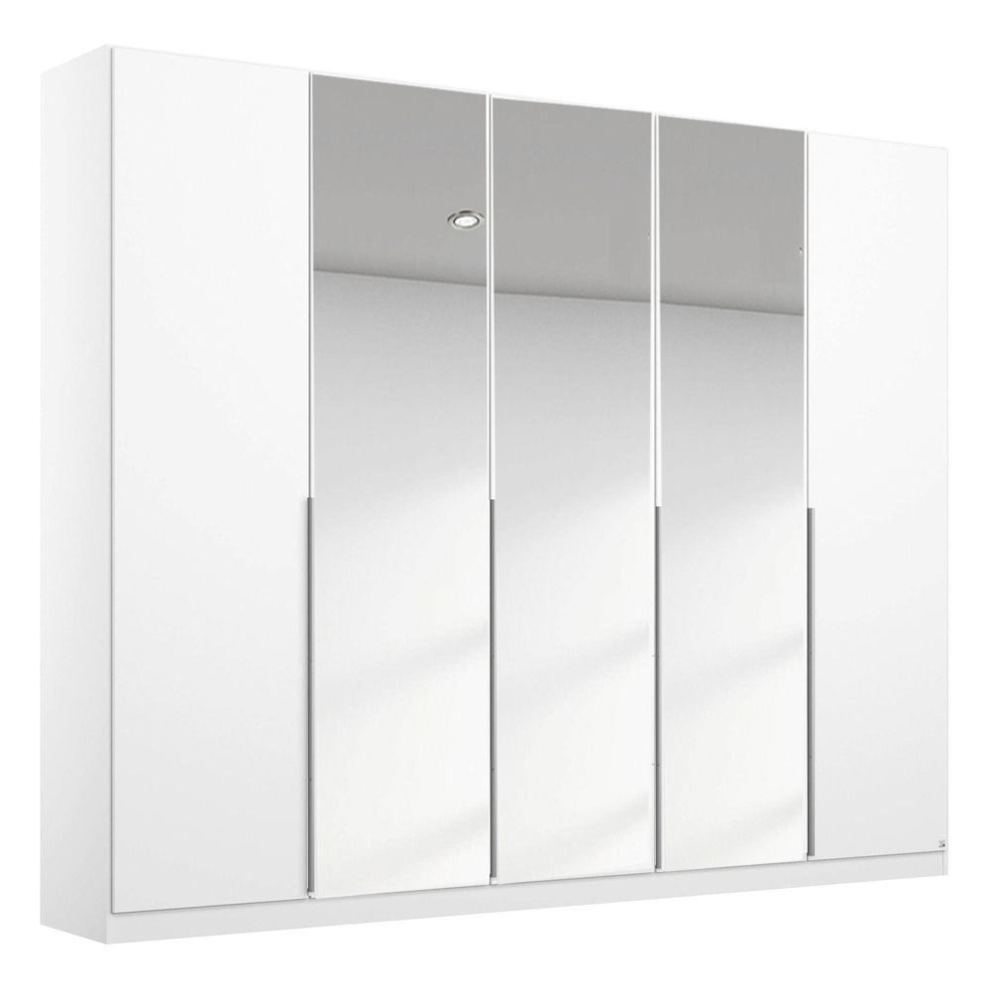 Rauch Memphis 226cm 5 Door Wardrobe with Mirror - Alpine White