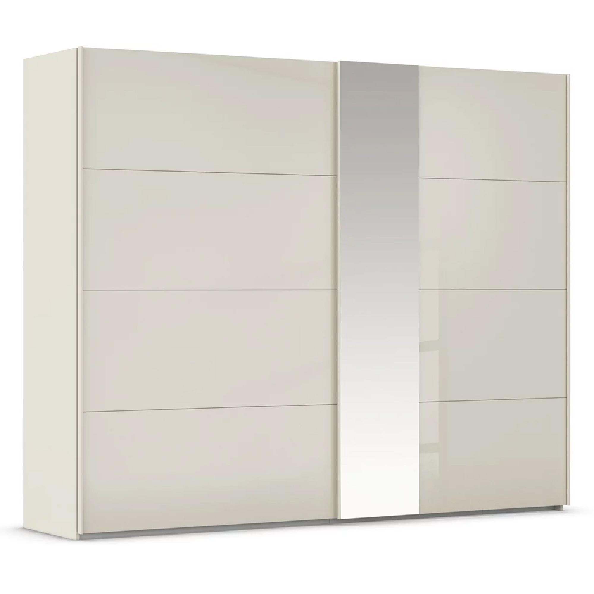 Rauch Miramar Type-1 271cm 2 Door Sliding Wardrobe with Mirror - Champagne and Champagne Glass