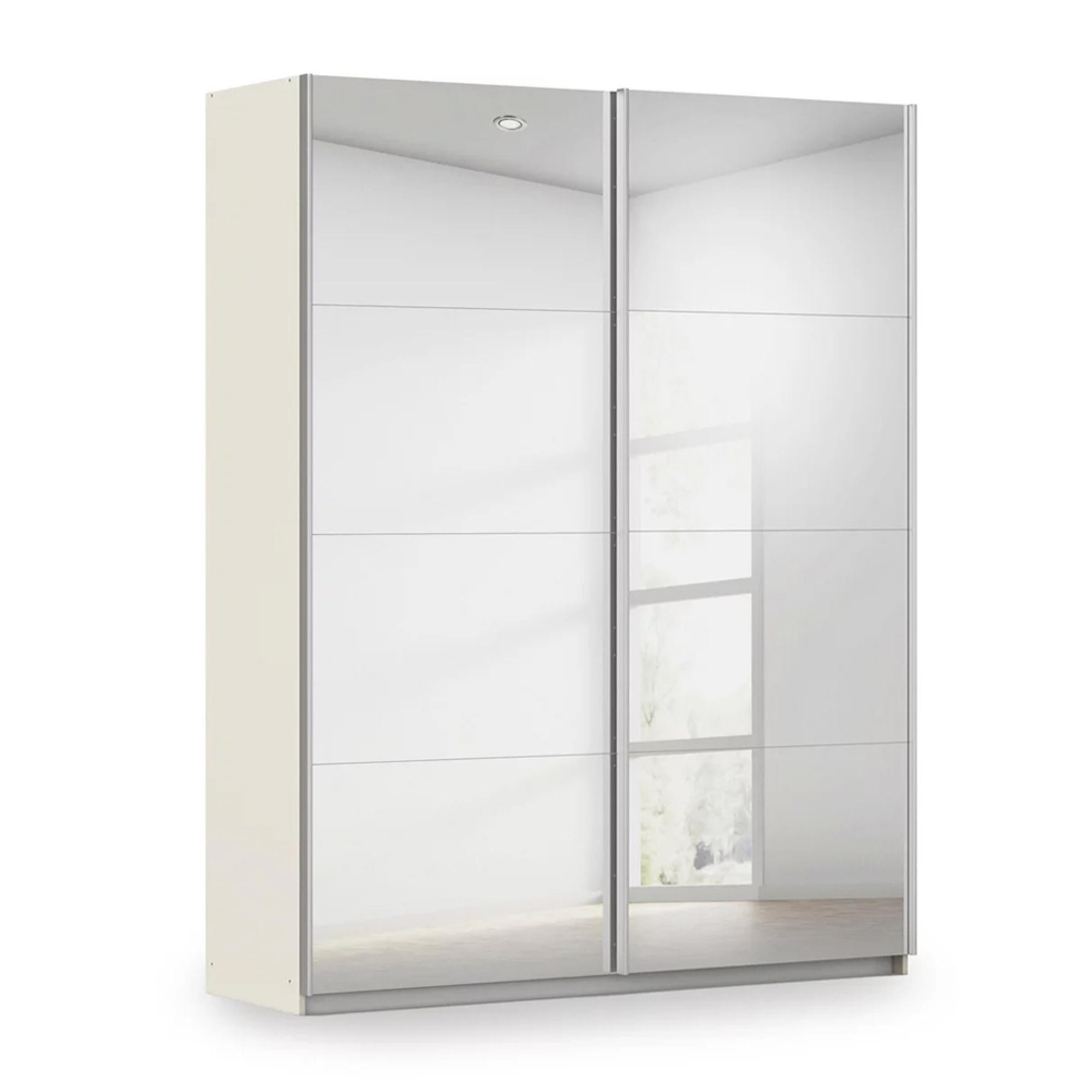 Rauch Miramar Type-3 181cm 2 Door Mirrored Sliding Wardrobe - Champagne