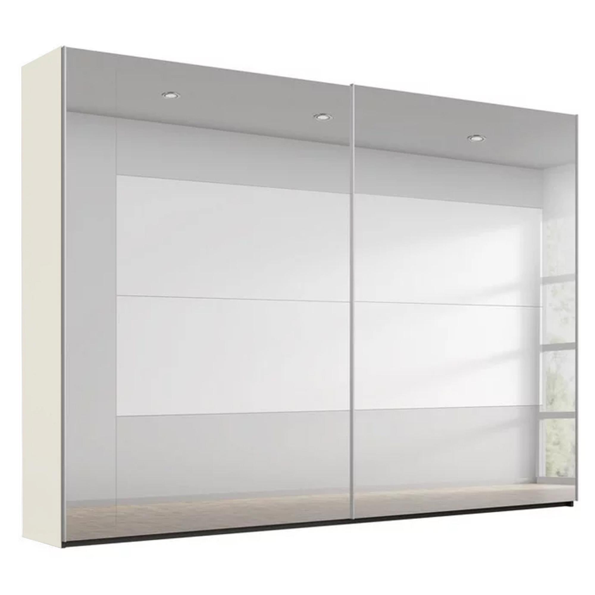 Rauch Miramar Type-4 271cm 2 Door Mirrored Sliding Wardrobe - Champagne