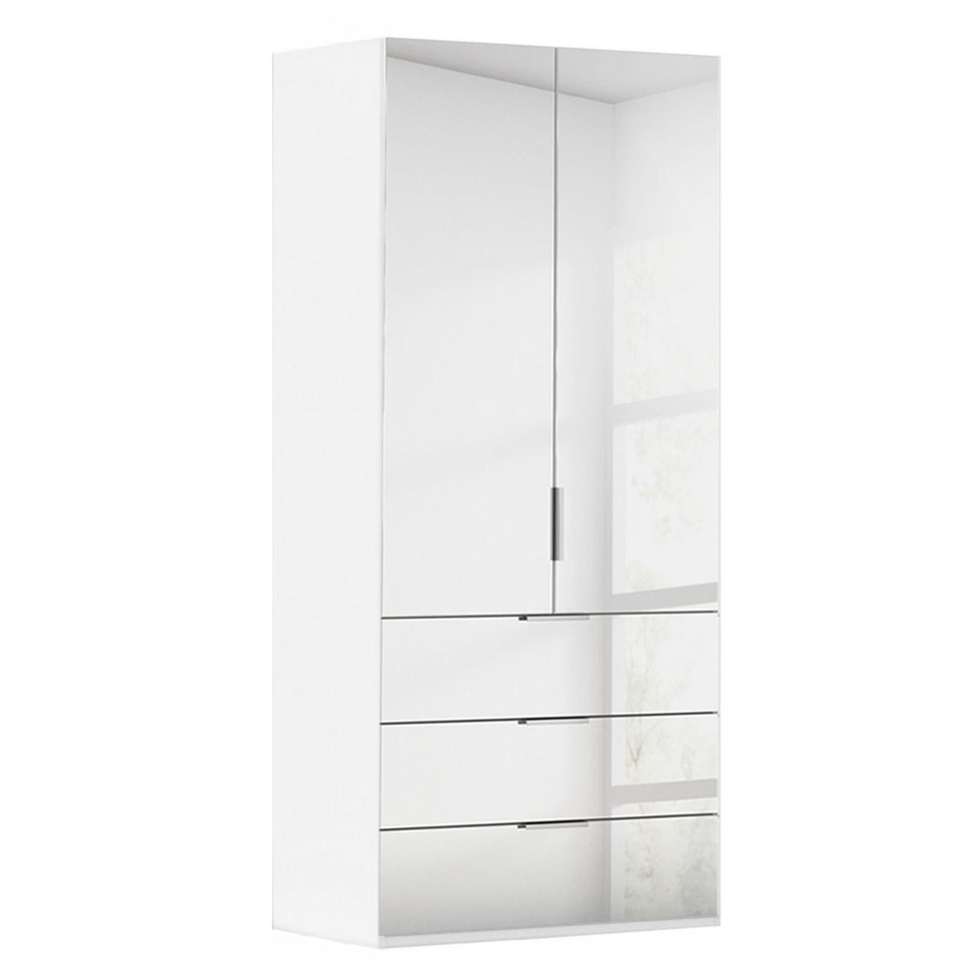 Miramar Type-5 Wardrobe - 101cm - 2 Door - Combi - Alpine White