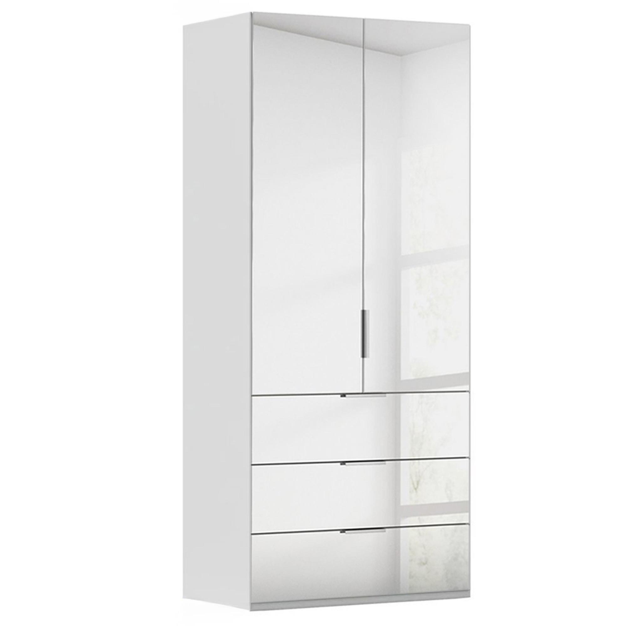 Miramar Type-5 Wardrobe - 101cm - 2 Door - Combi - Silk Grey