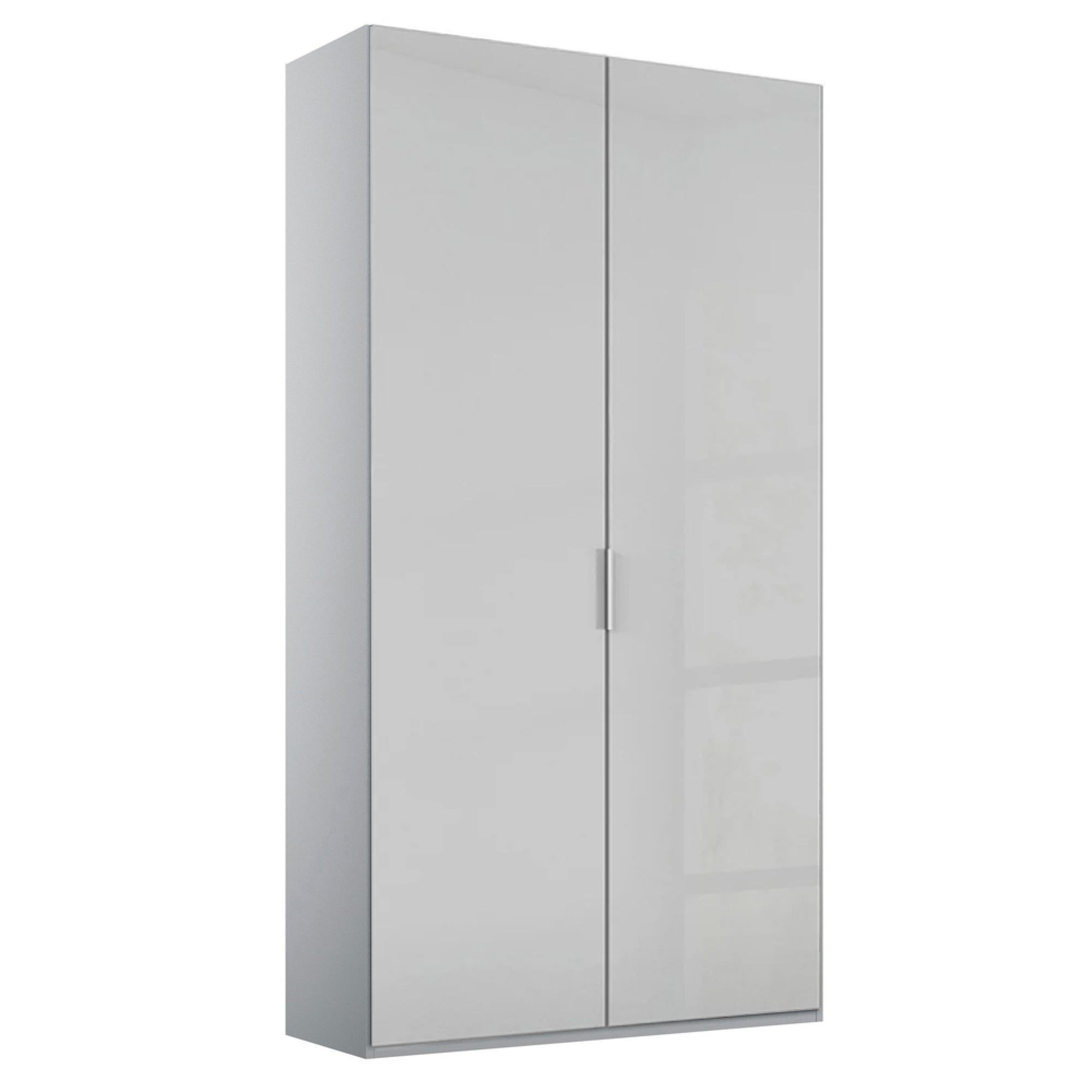 Rauch Miramar Type-5 101cm 2 Door Wardrobe - Silk Grey and Silk Grey Glass