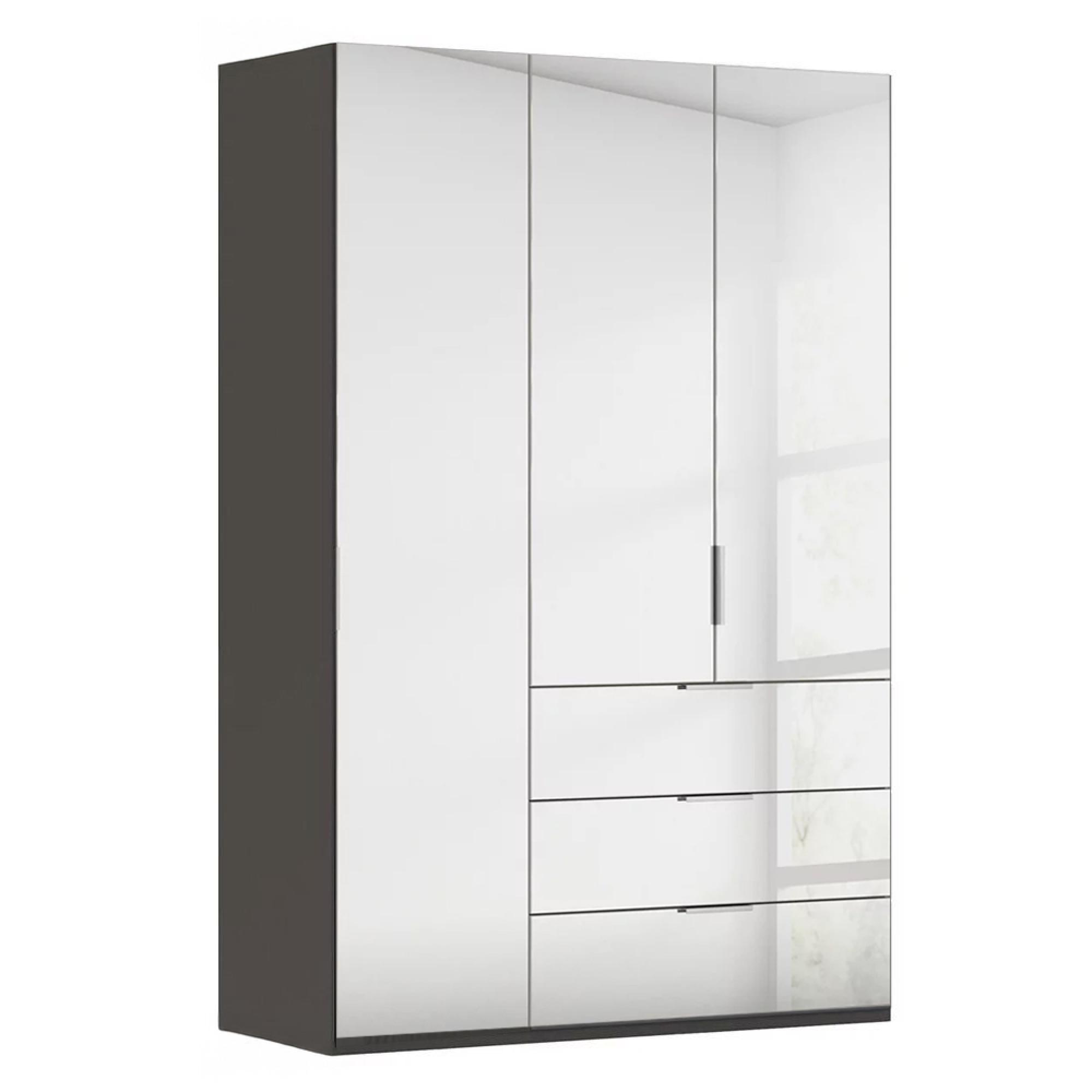 Miramar Type-5 Wardrobe - 151cm - 3 Door - Combi - Graphite